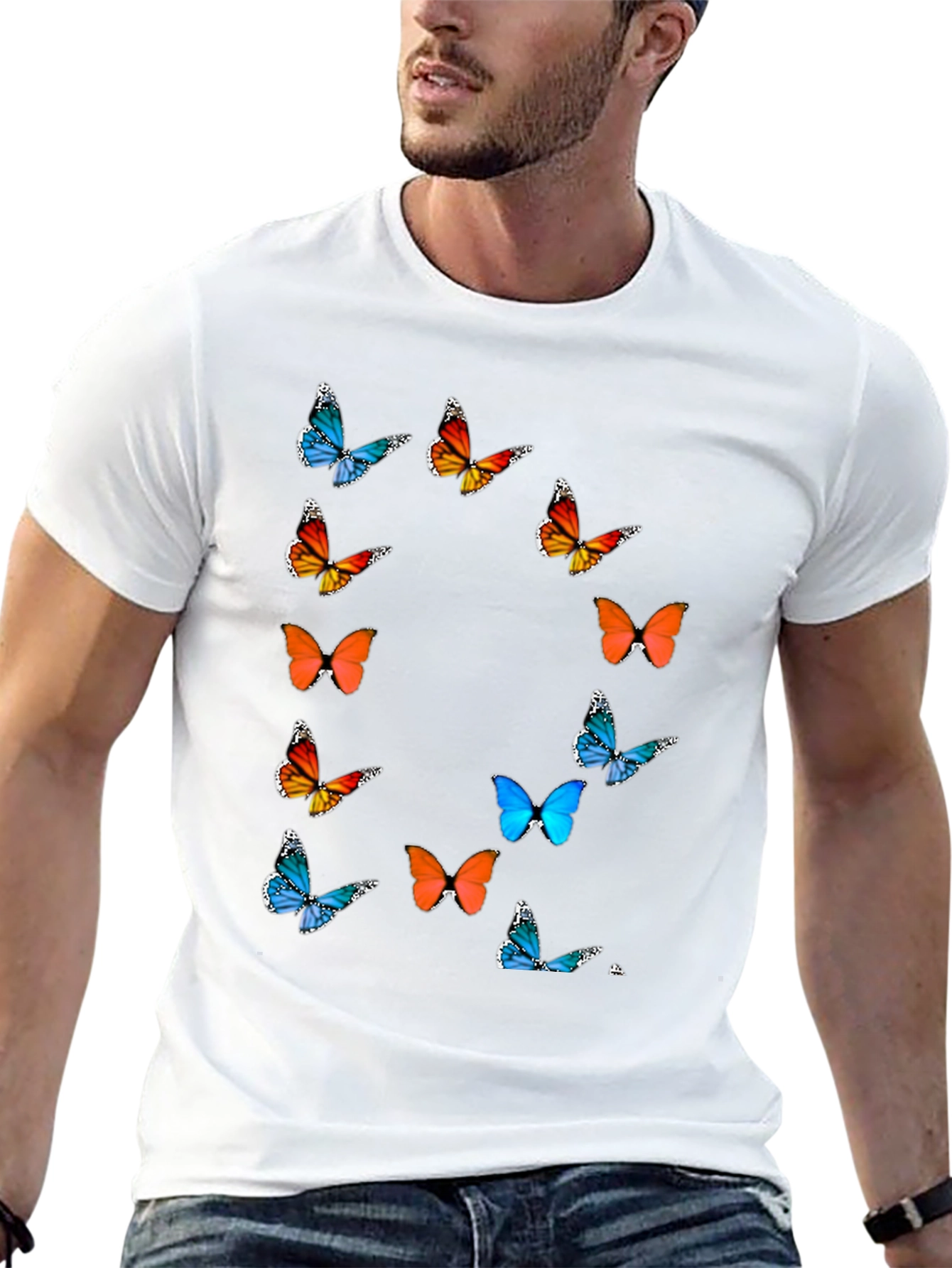Black Butterfly Graphic T-Shirt - Stylish & Comfortable view 13