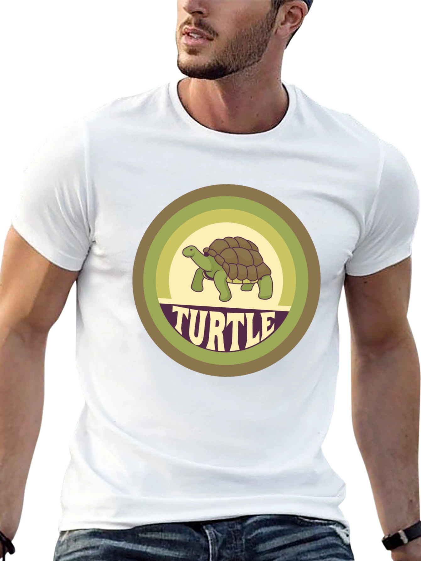 Black Retro Turtle Graphic T-Shirt view 13
