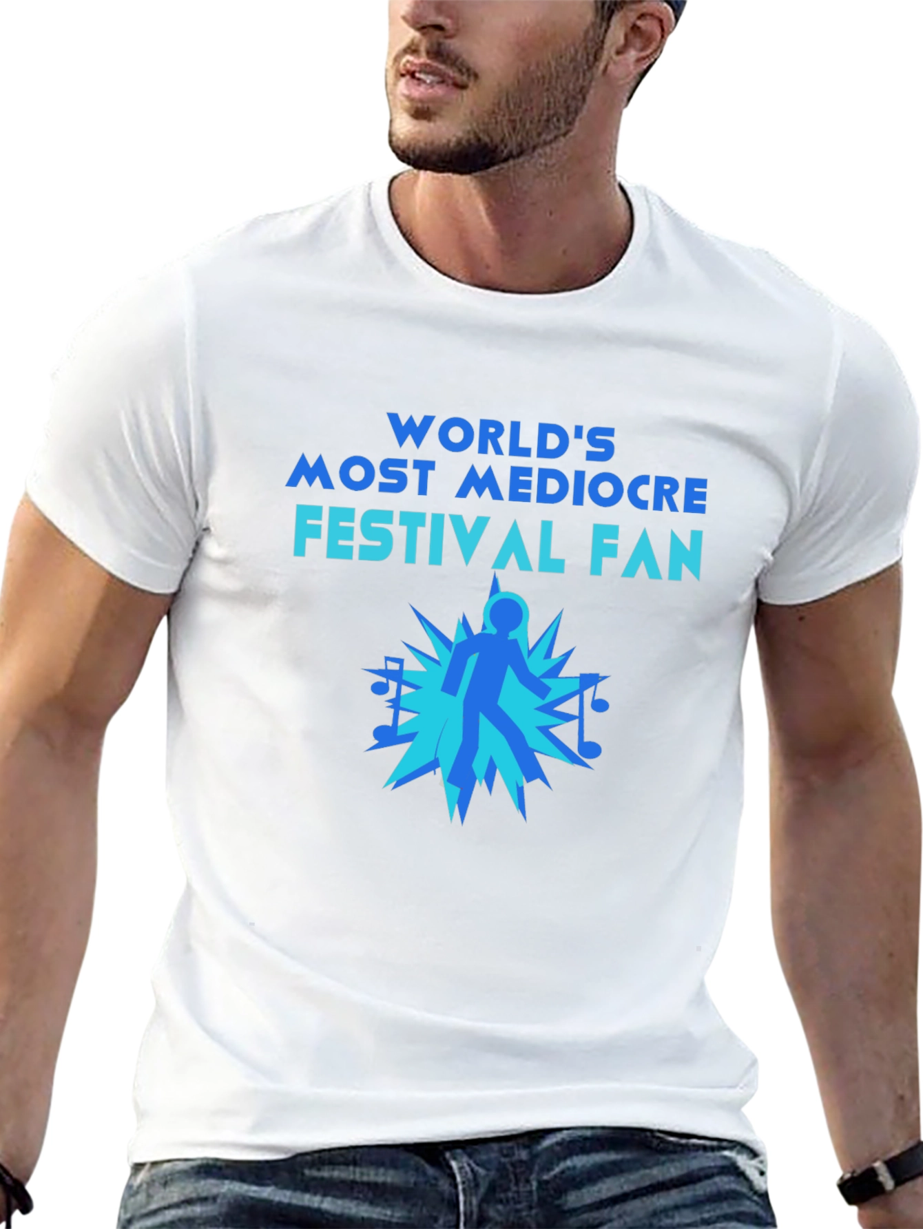 Black Mediocre Festival Fan T-Shirt - Music Lover Tee view 13