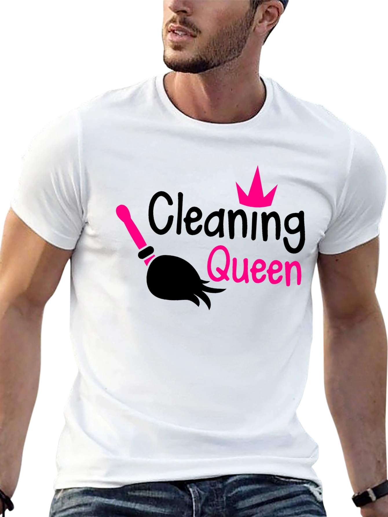 Black Cleaning Queen Graphic Tee - Black T-Shirt view 13