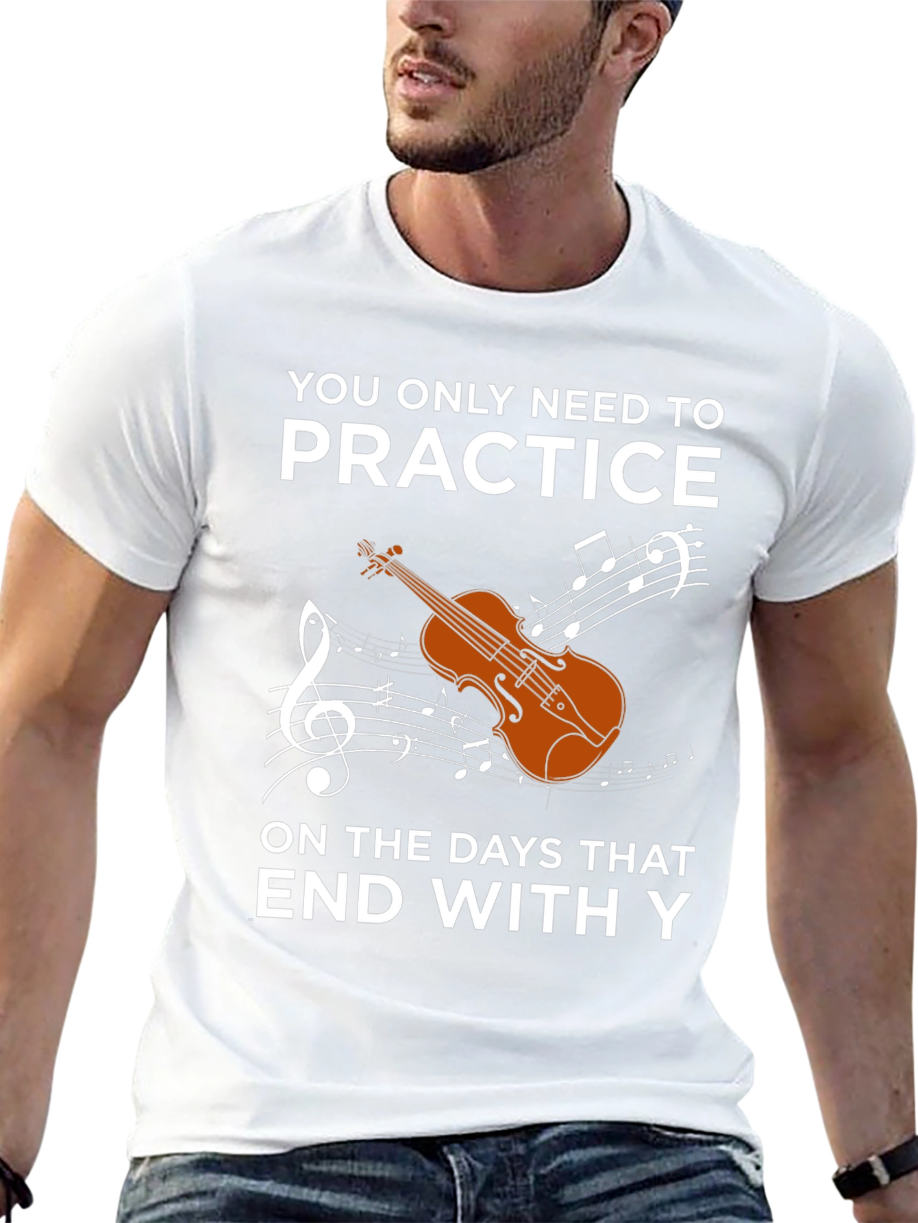 Black Practice Days Violin T-Shirt Musician view 13