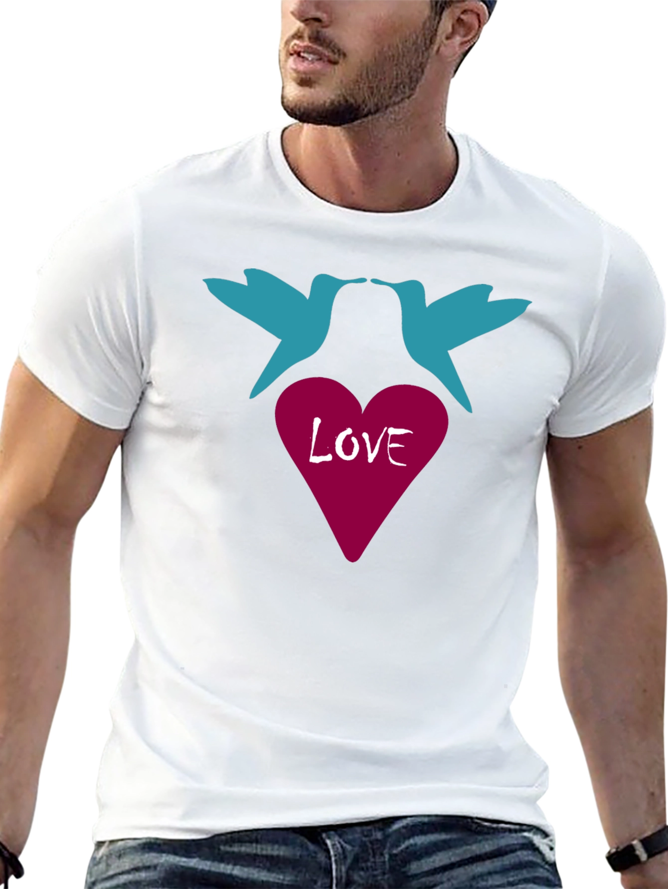 Black Love Birds Graphic Tee - Stylish Casual Wear view 13