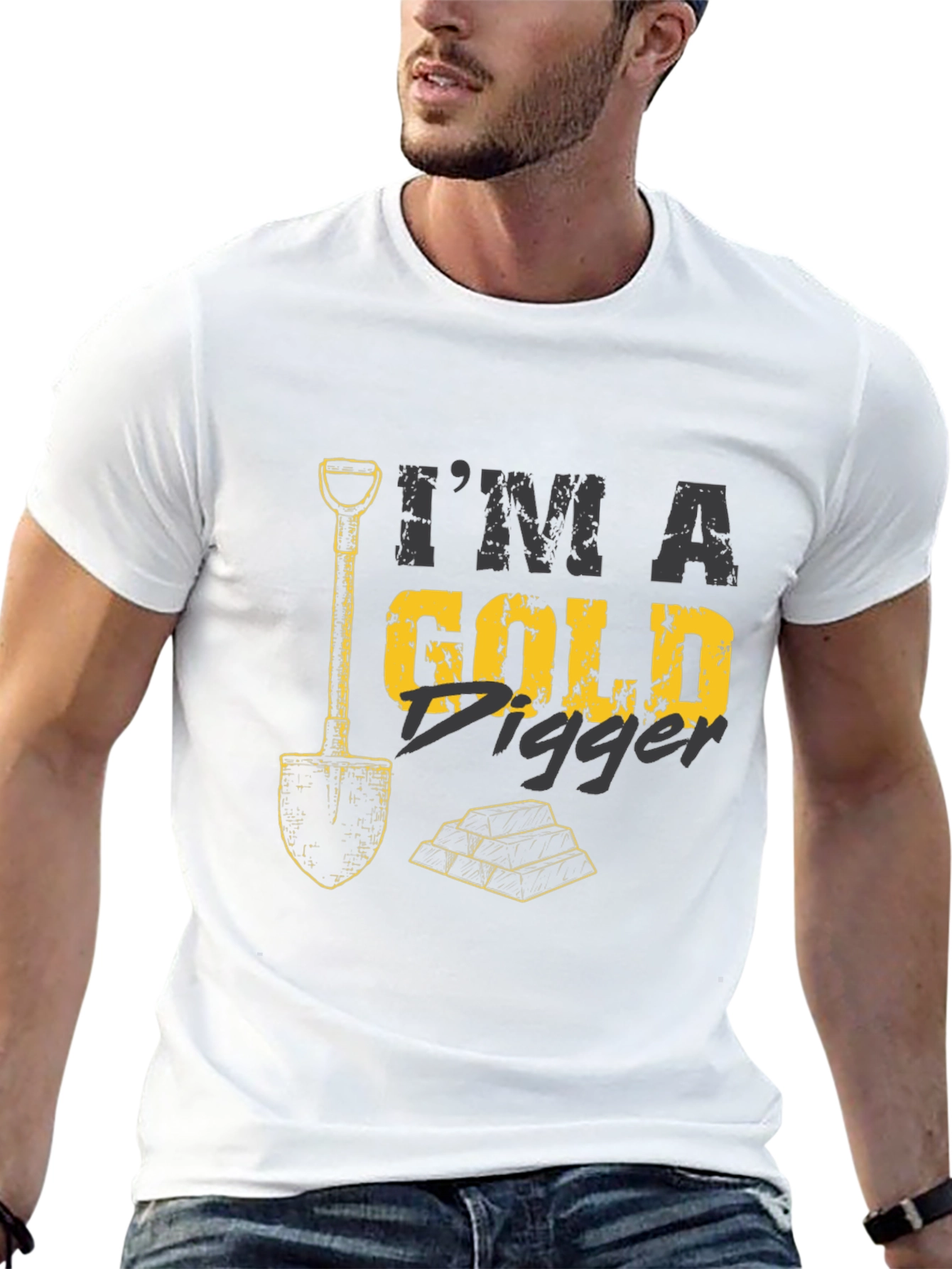 Black I'm A Gold Digger Black T-Shirt view 13
