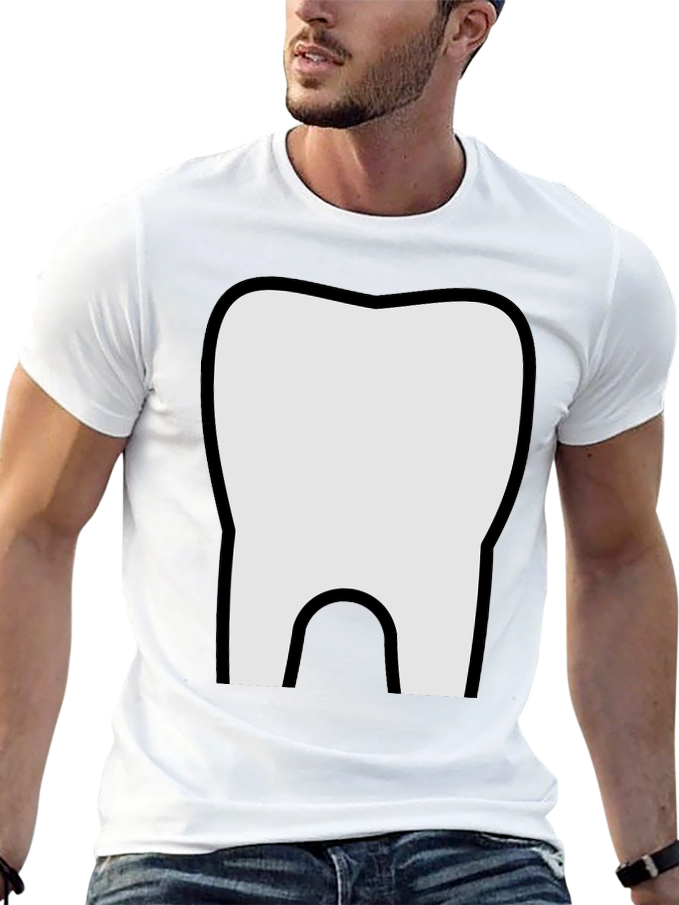 Black Tooth Graphic T-Shirt - Novelty Dental Tee view 13