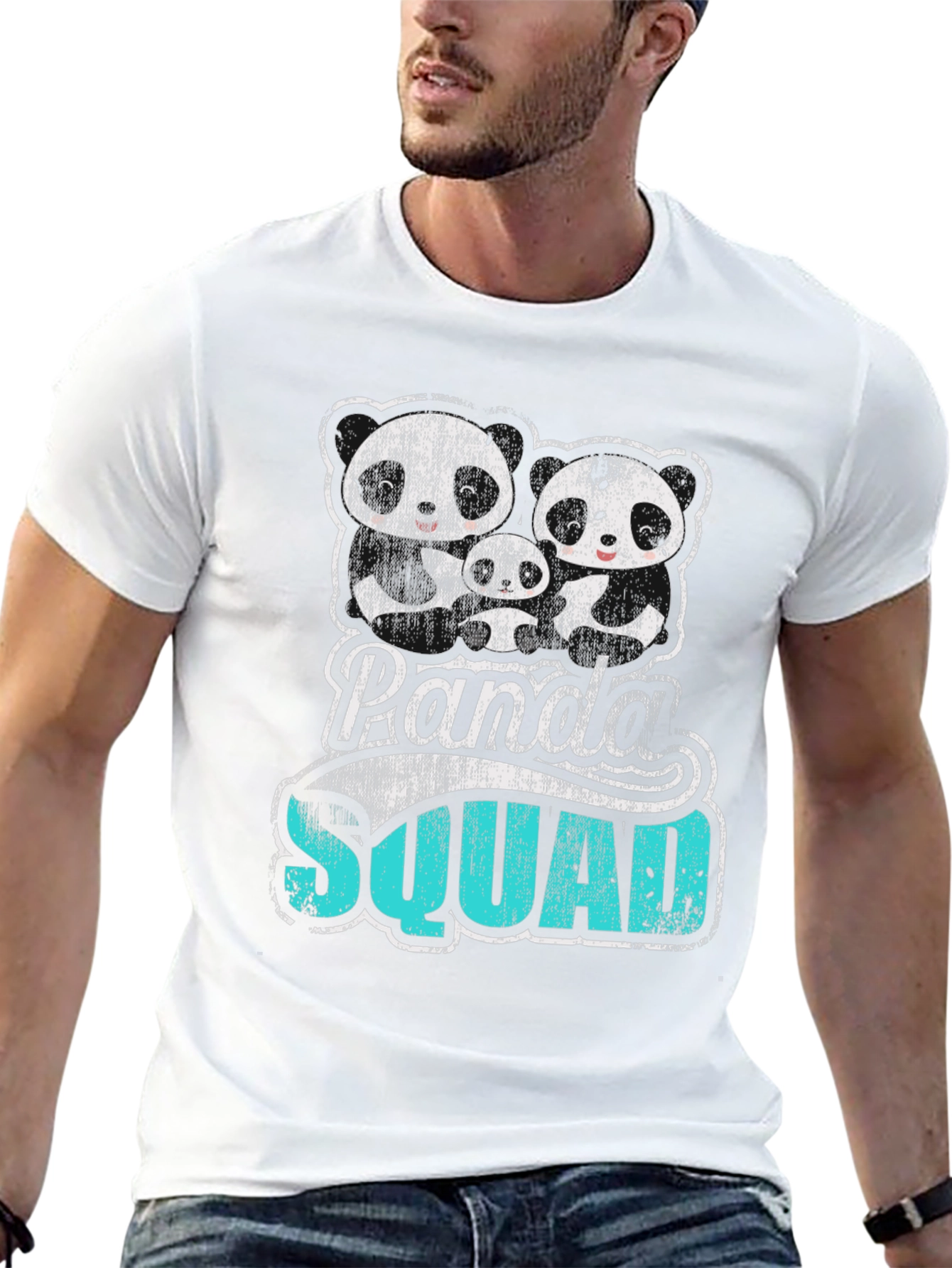 Black Panda Squad Graphic Tee - Cute Family T-Shirt view 13