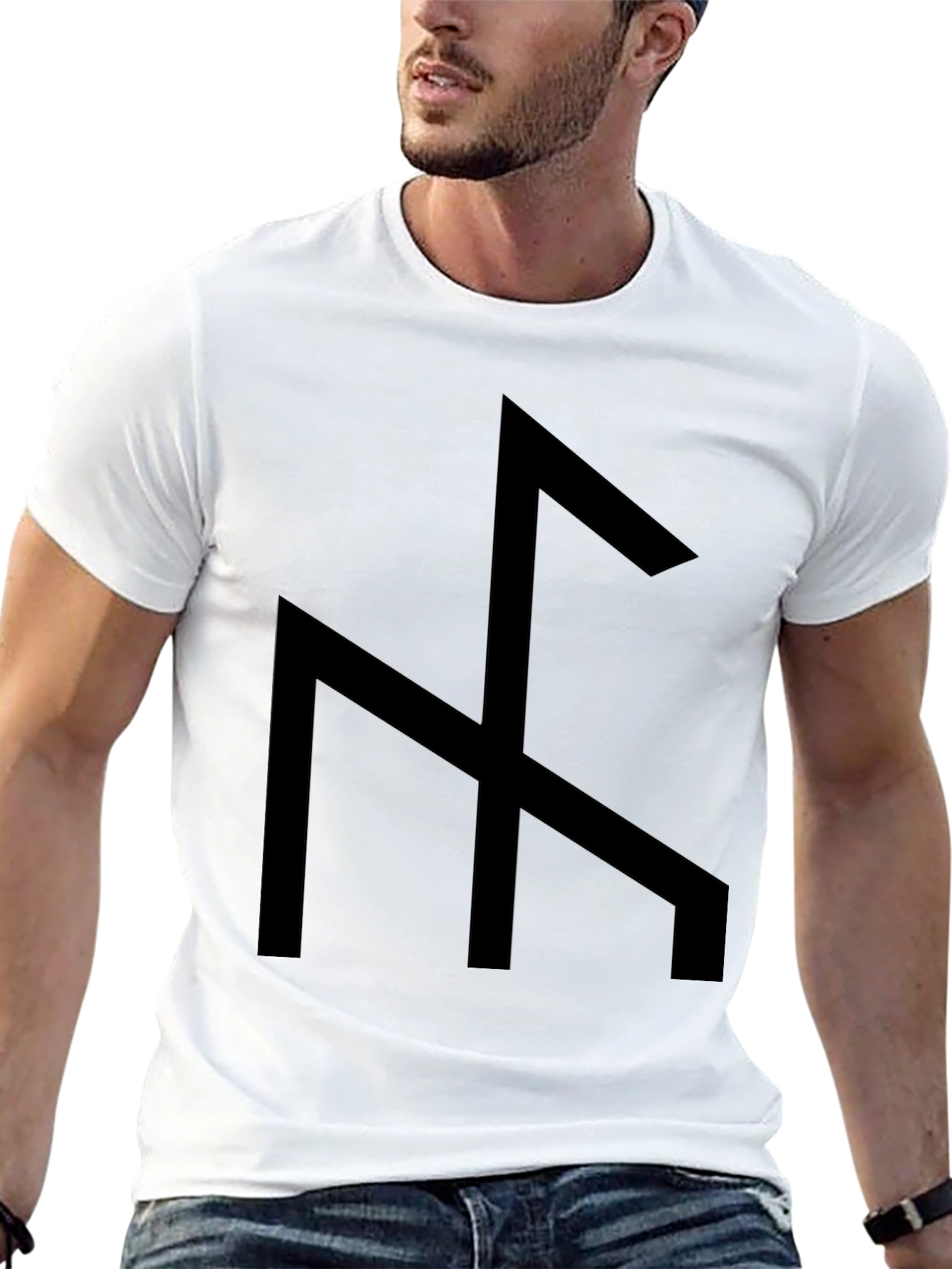 Black Black T-Shirt with Bold Graphic view 13