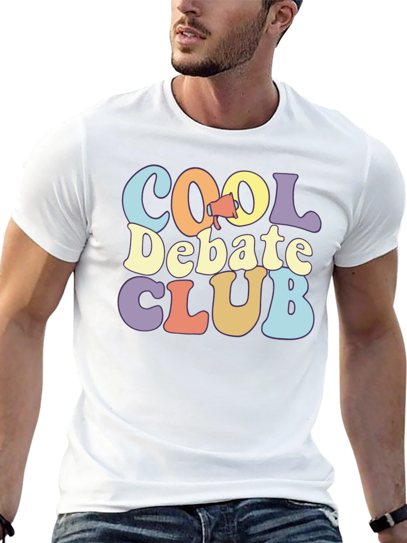 Black Cool Debate Club Black T-Shirt view 13