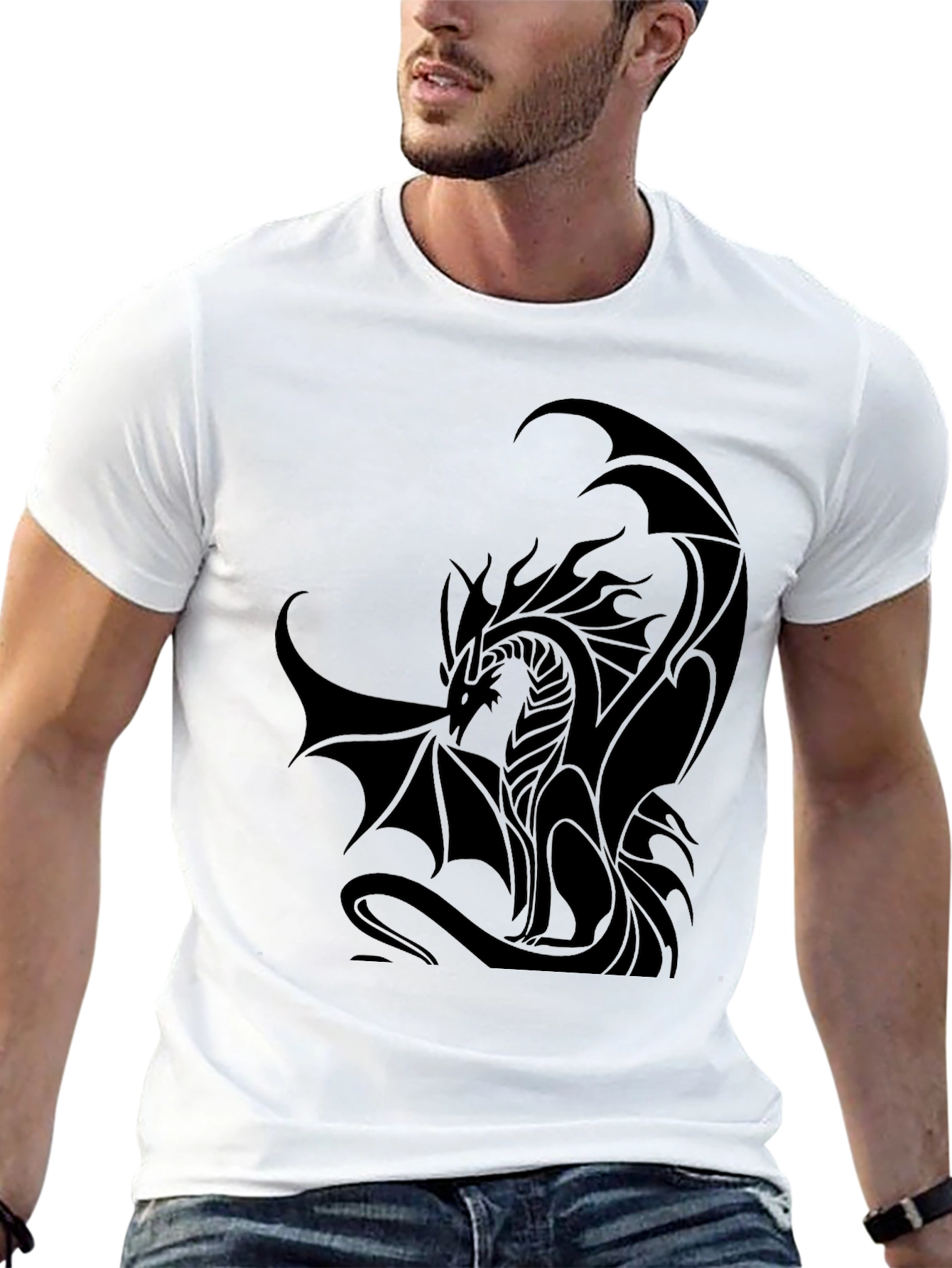 Black Dragon Graphic Black T-Shirt view 13