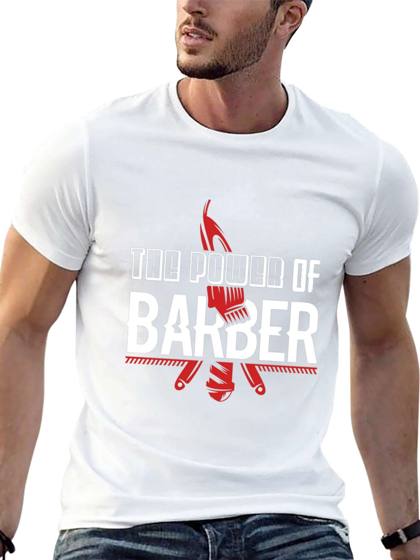 The Power of Barber T-Shirt - Stylish Graphic Tee - 13