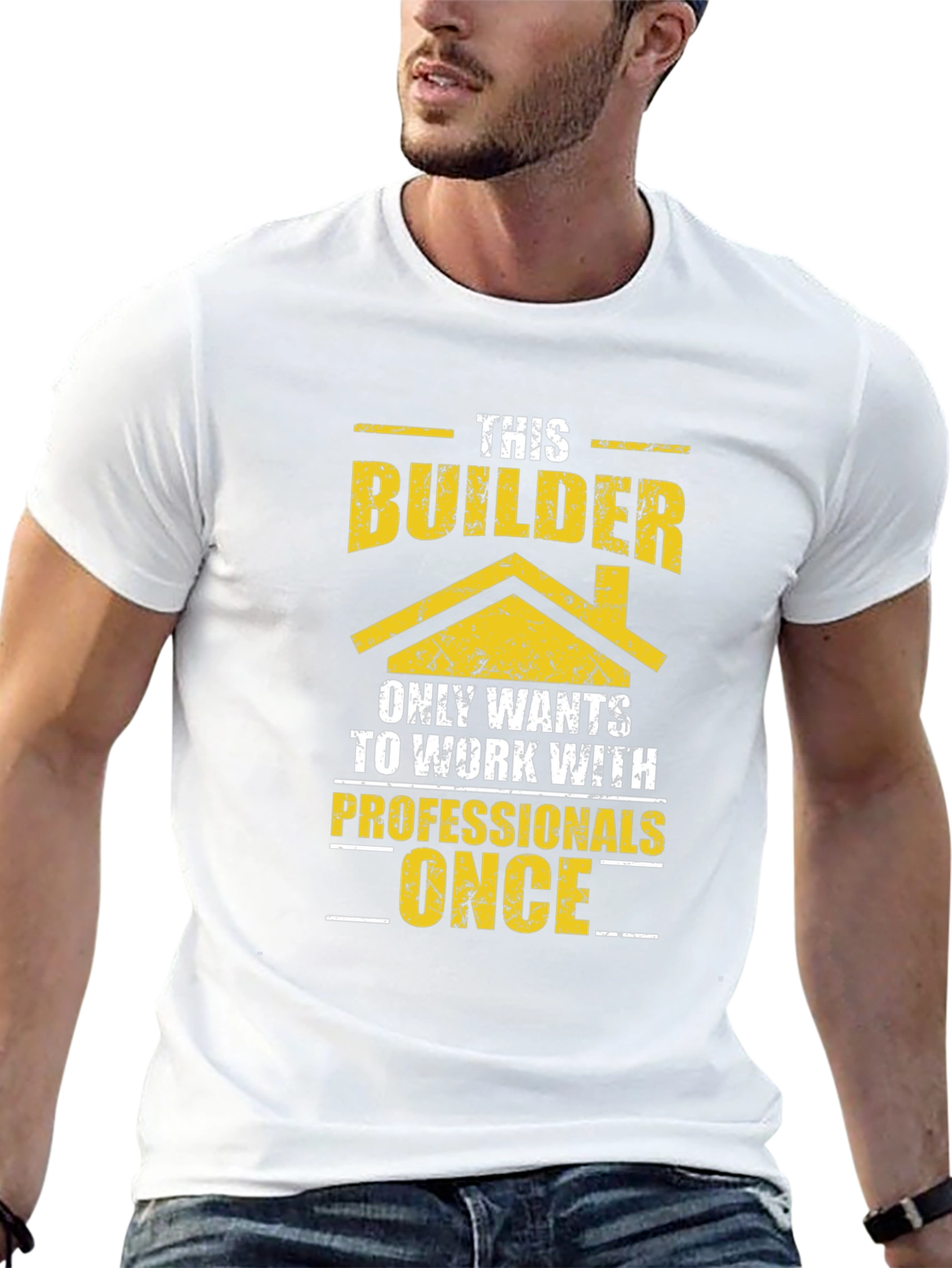 Black Builder Graphic T-Shirt Funny Construction Tee view 13