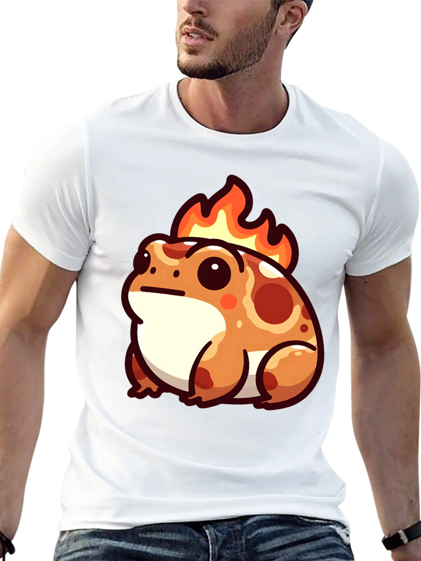 Black Flaming Frog T-Shirt - Fun Graphic Tee view 13