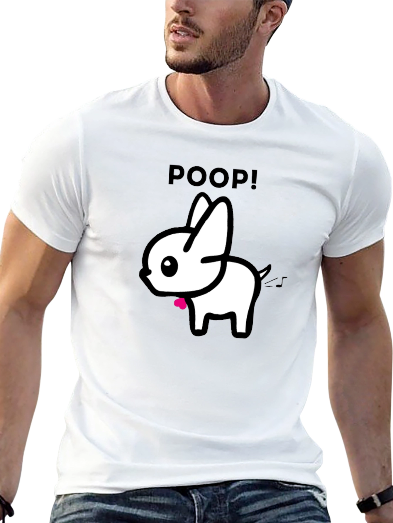 Black Funny Poop Dog Black Graphic T-Shirt view 13