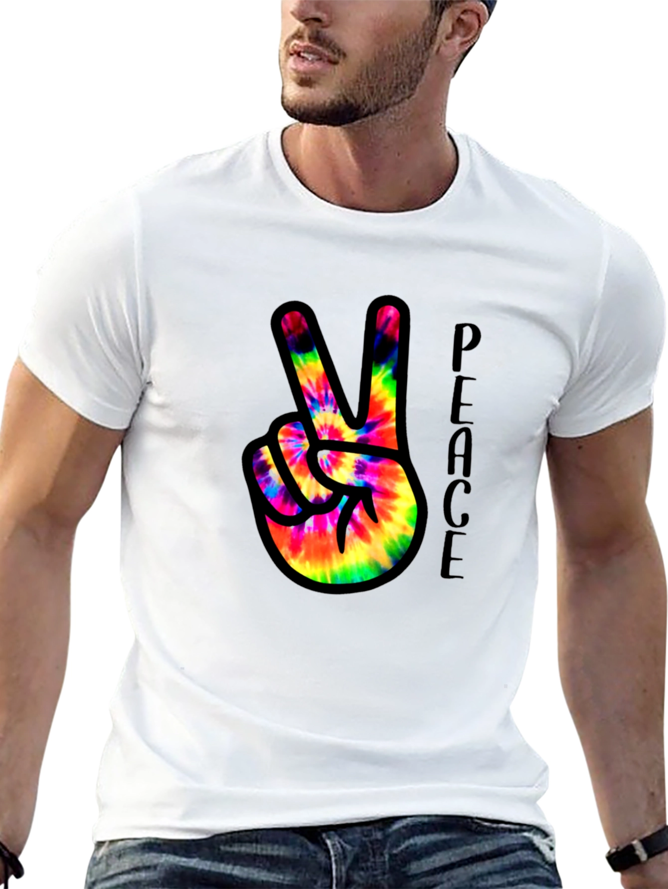 Peace Sign Tie-Dye T-Shirt - 13