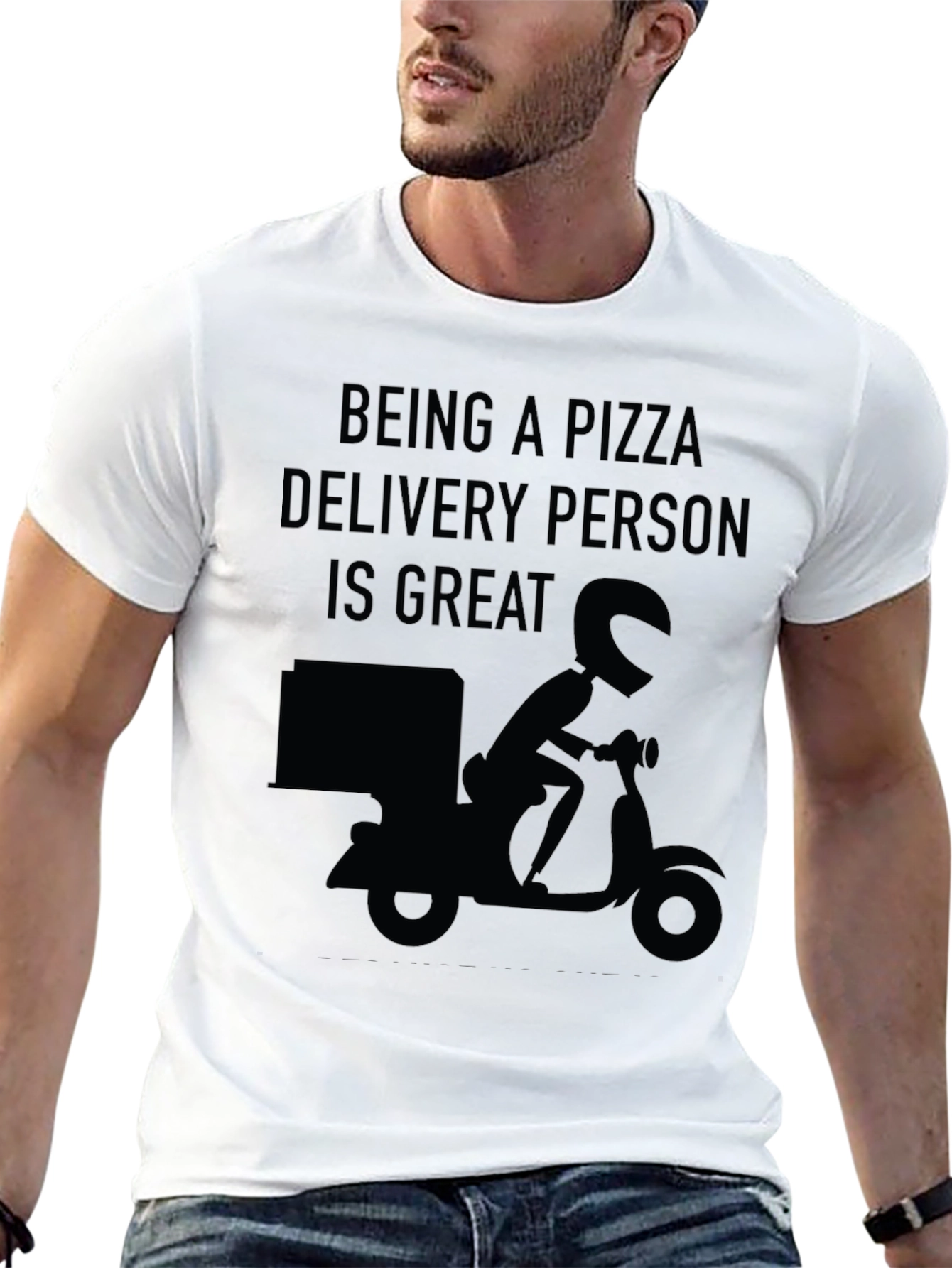Black Pizza Delivery T-Shirt - Great Food Service Apparel view 13