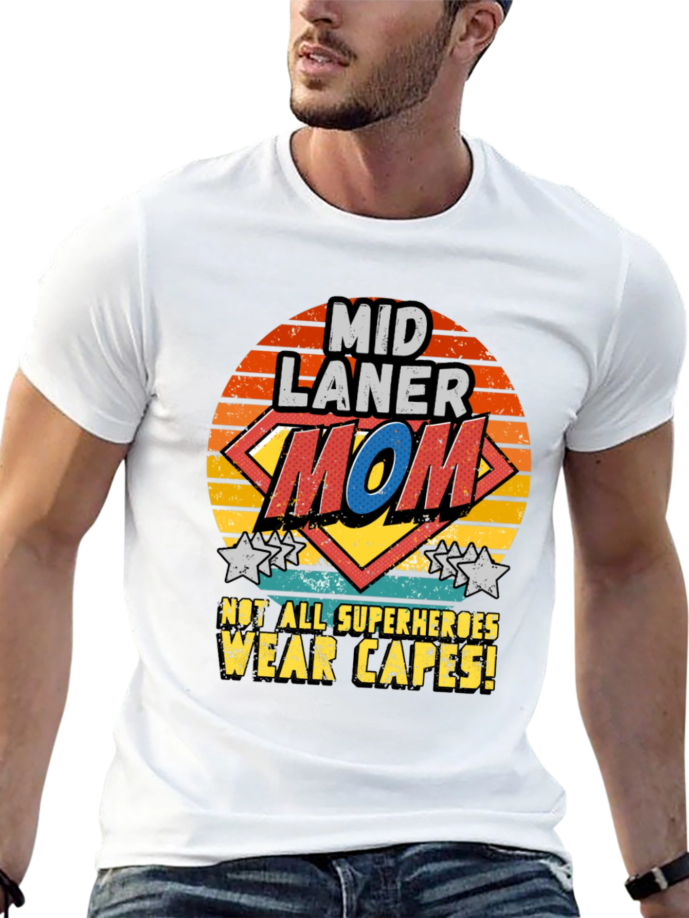 Mid Laner Mom T-Shirt - Super Hero Tee - 13
