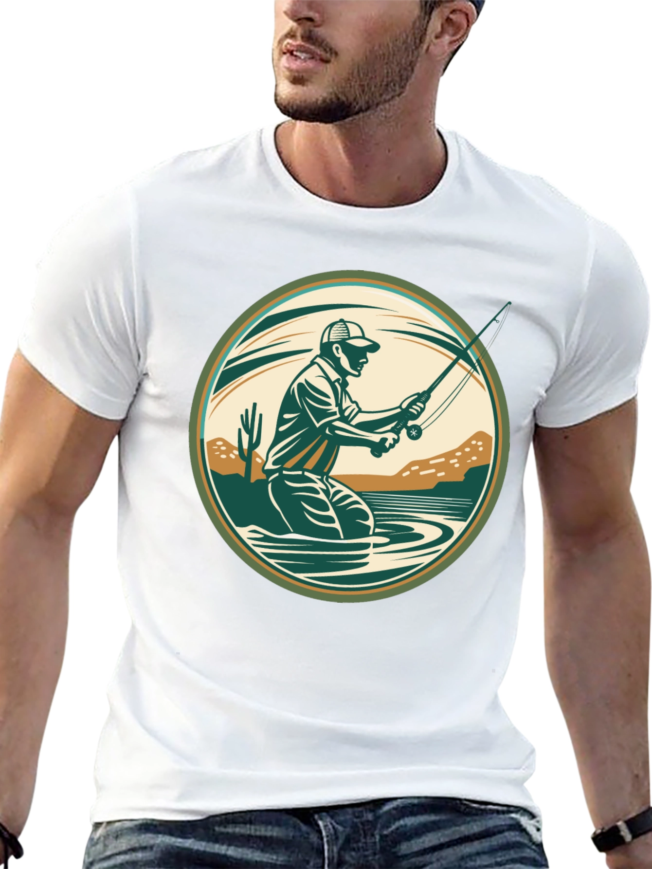 Black Fishing T-Shirt - Outdoor Adventure Design view 13