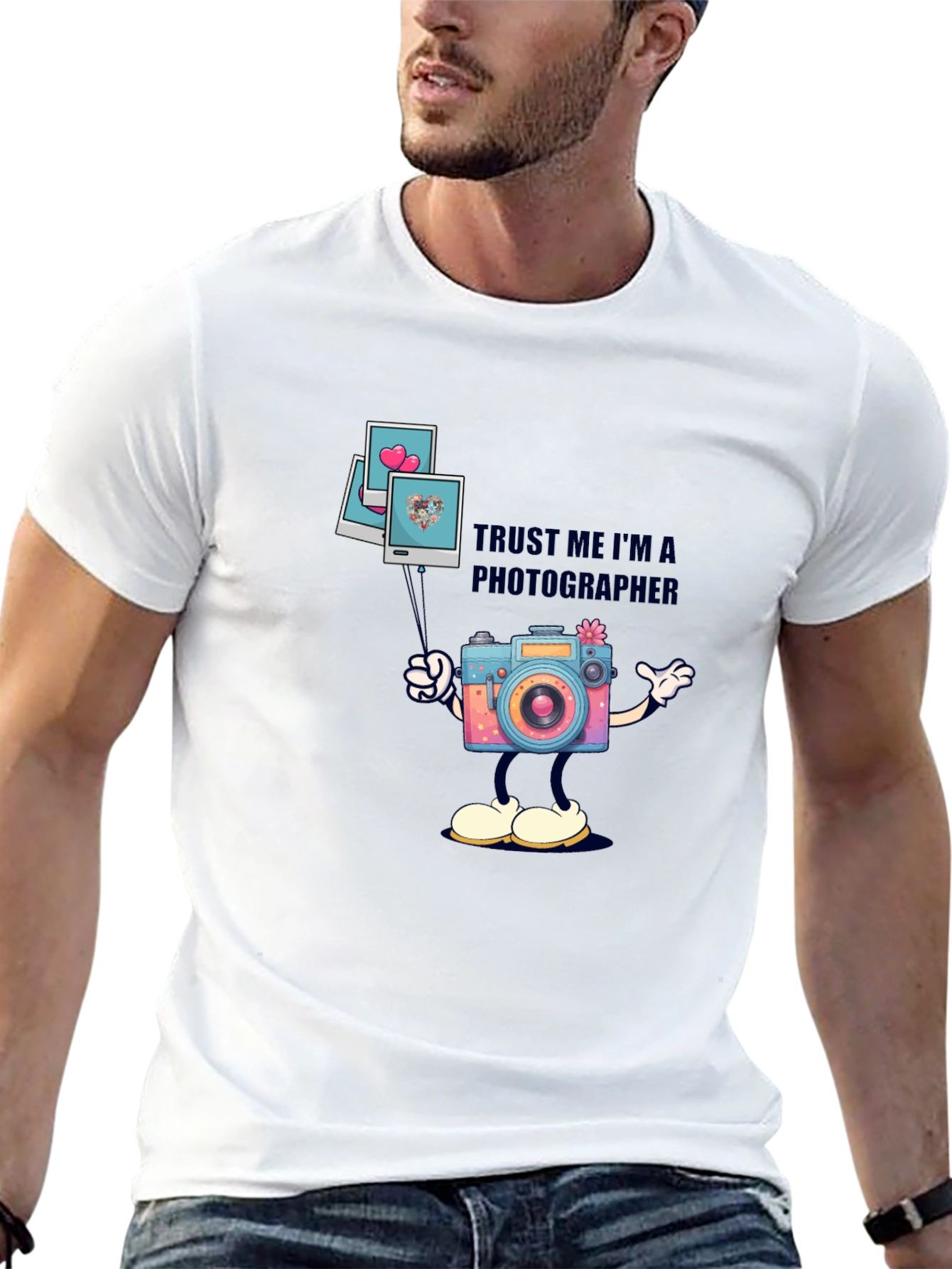 Black Funny Photographer Graphic T-Shirt view 13