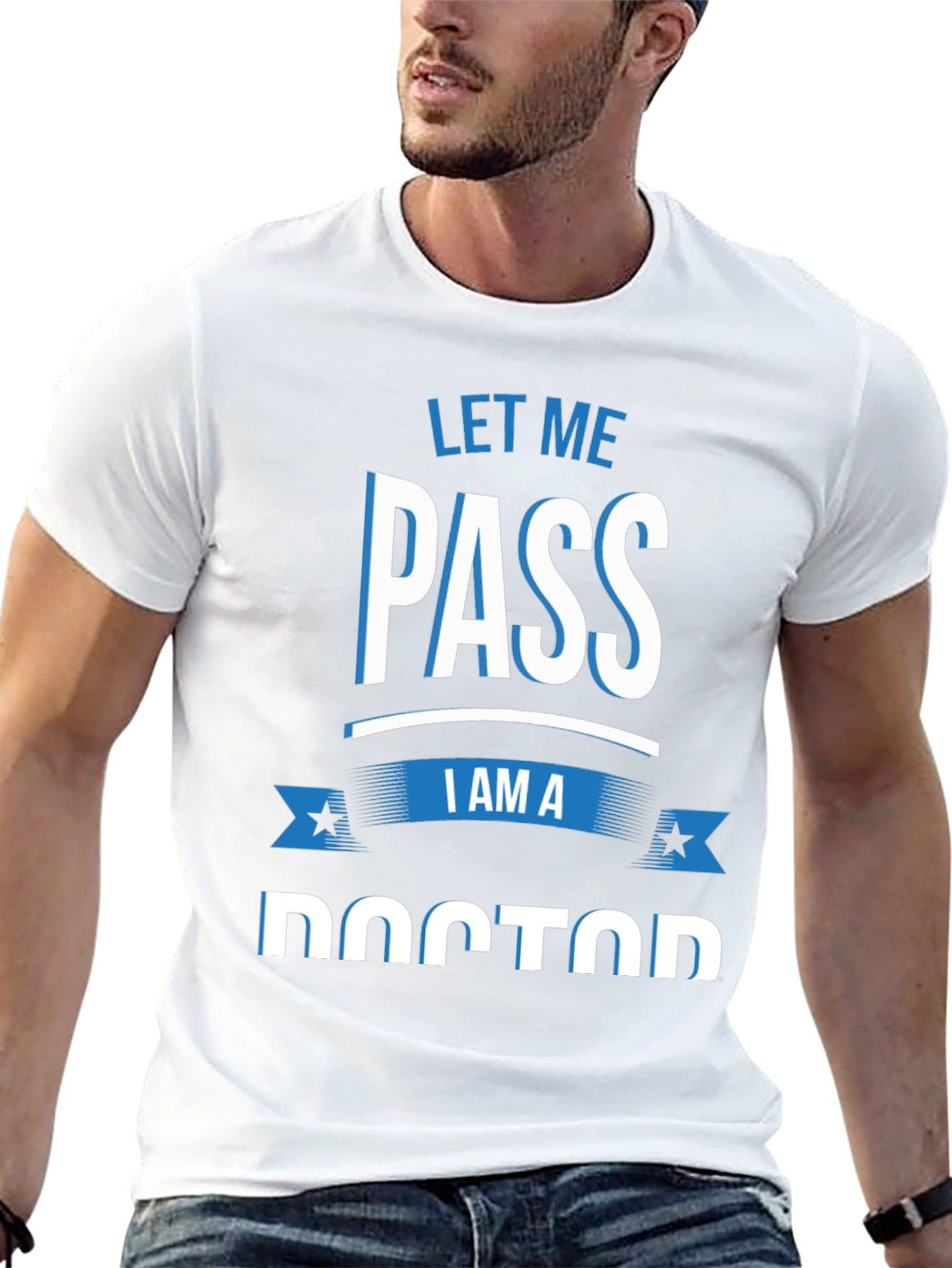Black Let Me Pass I Am A Doctor T-Shirt view 13