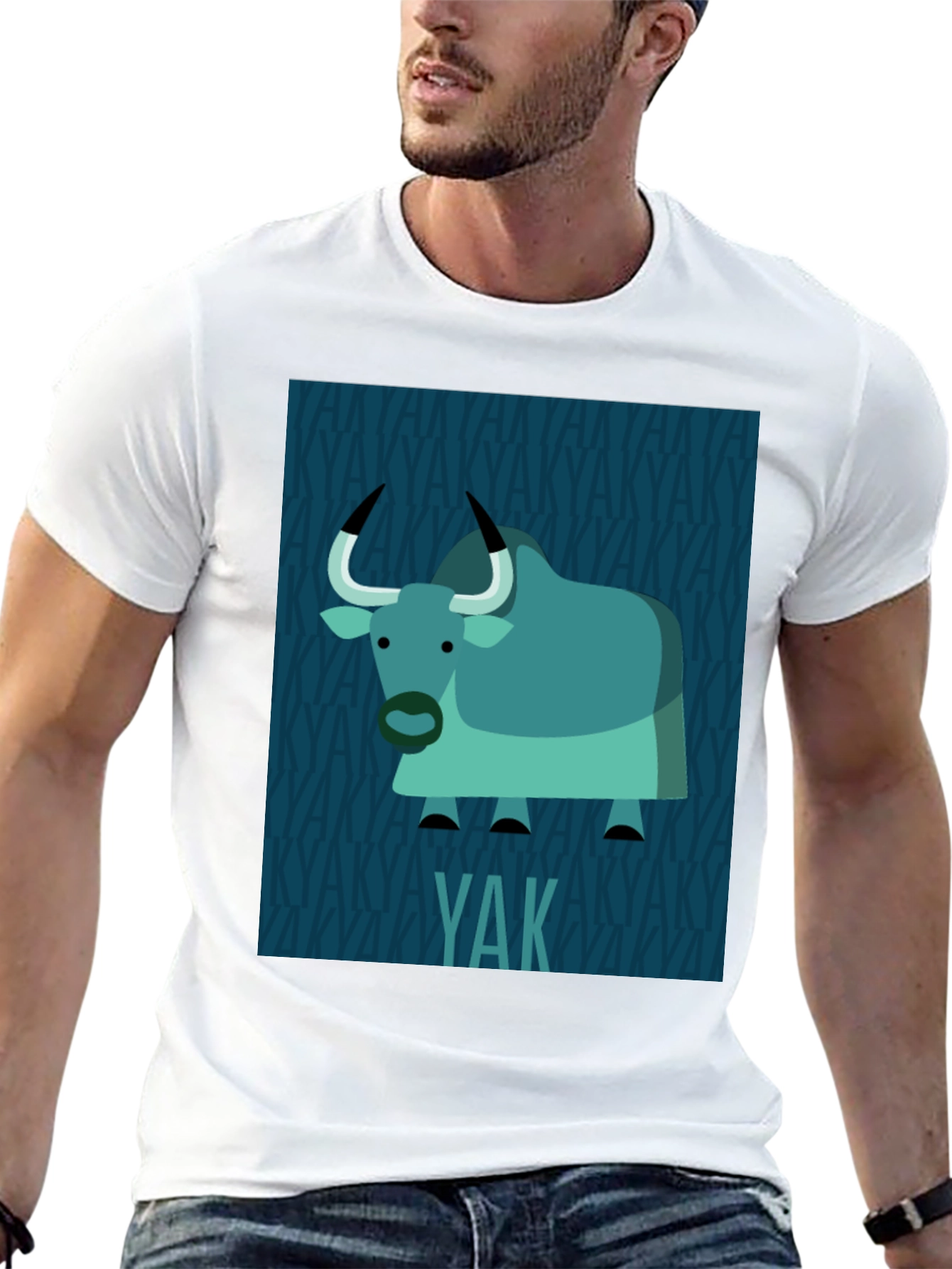 Black Yak Graphic Print T-Shirt - Black view 13