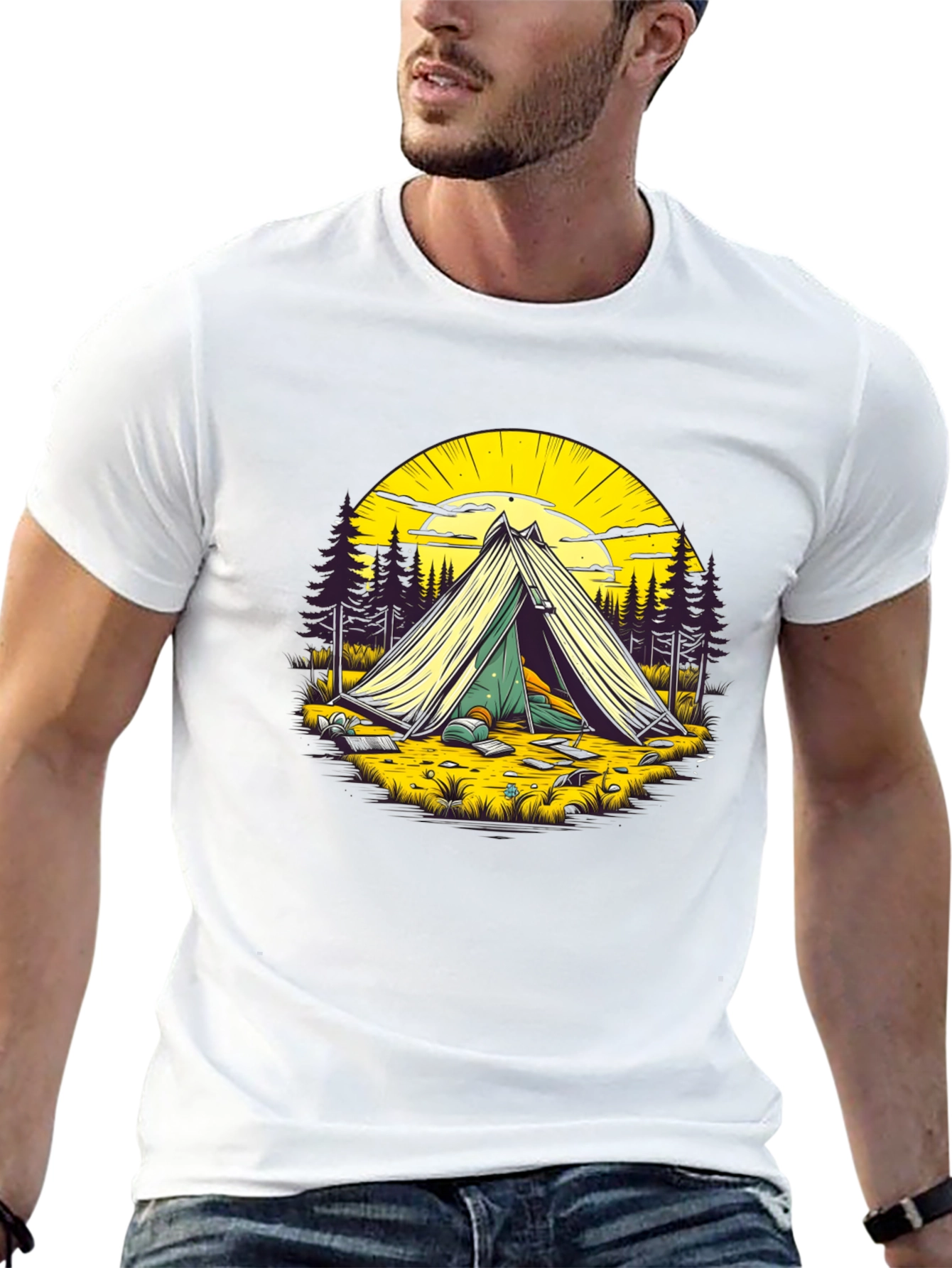 Black Camping Adventure T-Shirt - Nature Lover Apparel view 13