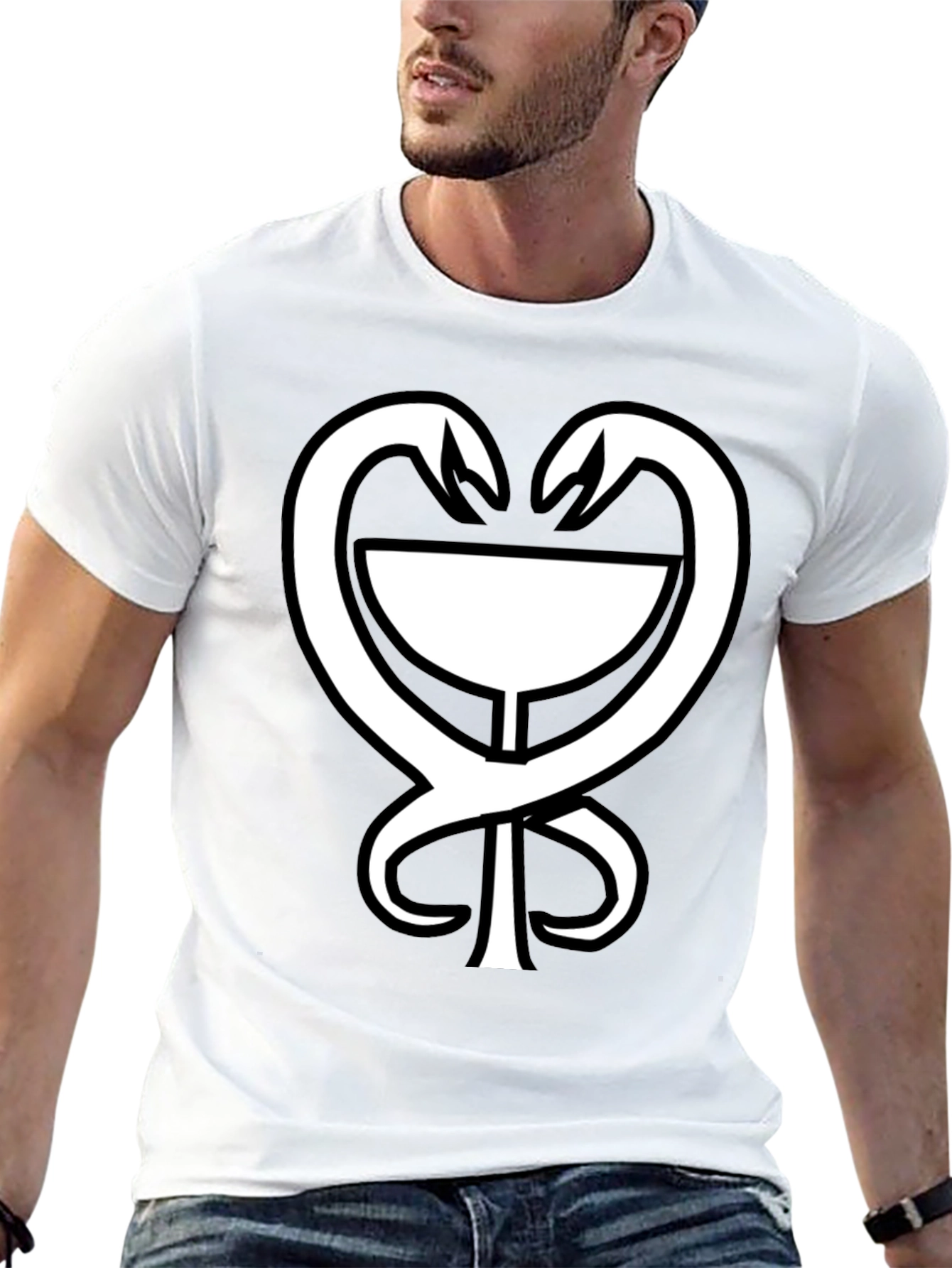 Black Aesculapian Staff T-Shirt view 13