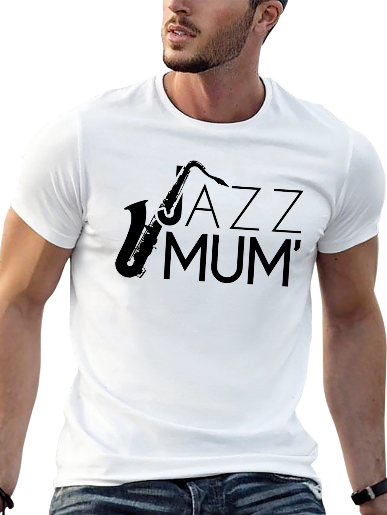 Black Jazz Mum Black T-Shirt - Stylish Music Lover Apparel view 13