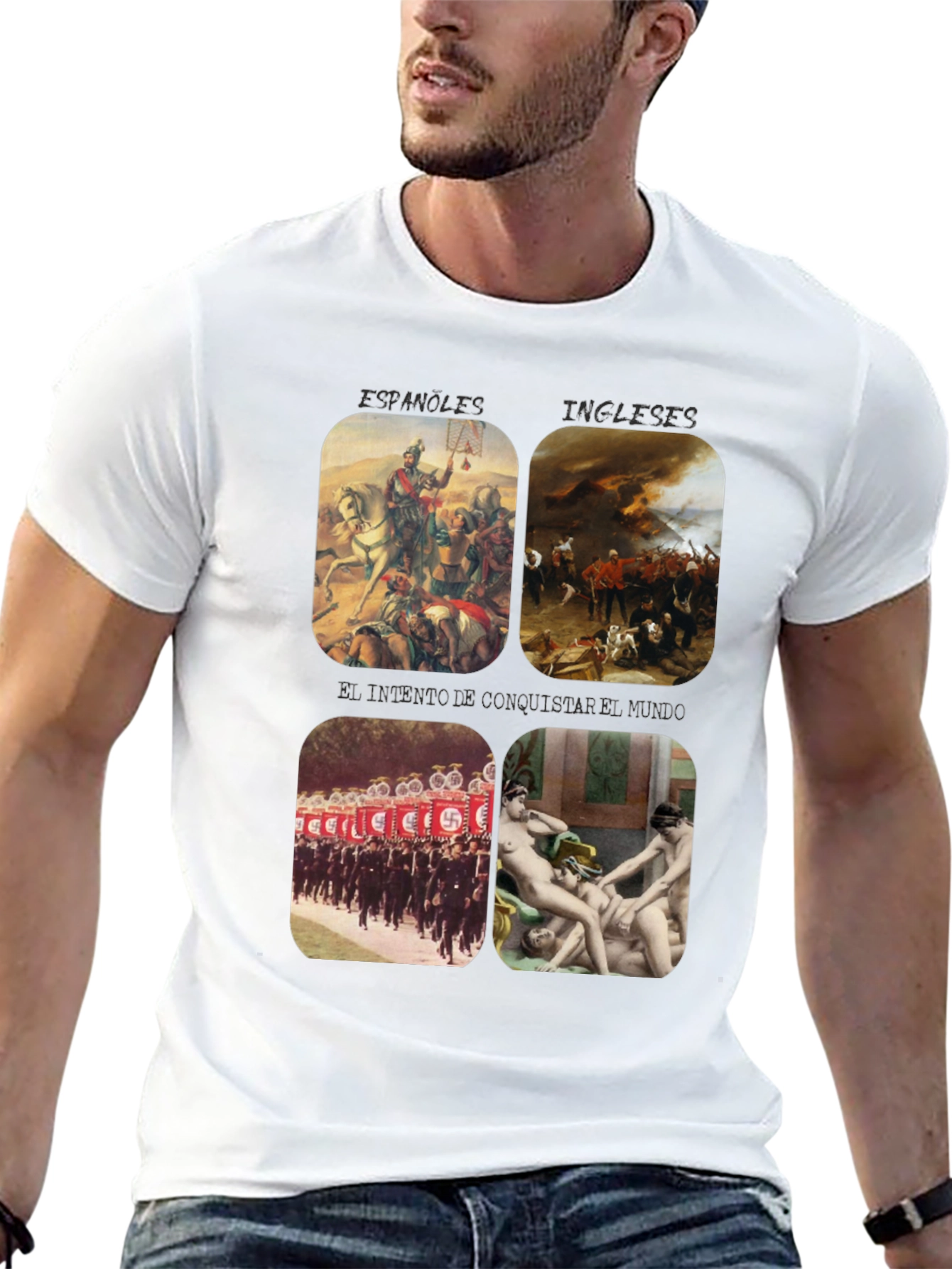 Black Controversial Graphic Print T-Shirt view 13