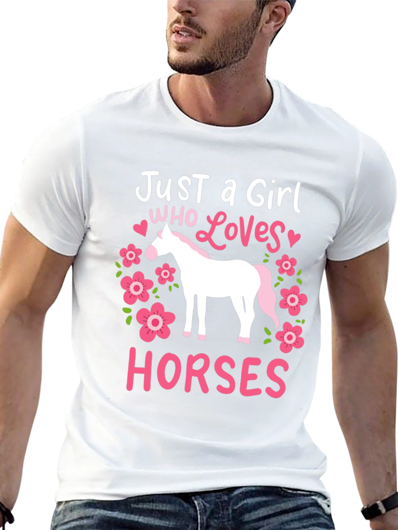 Black Just a Girl Who Loves Horses Graphic Tee view 13