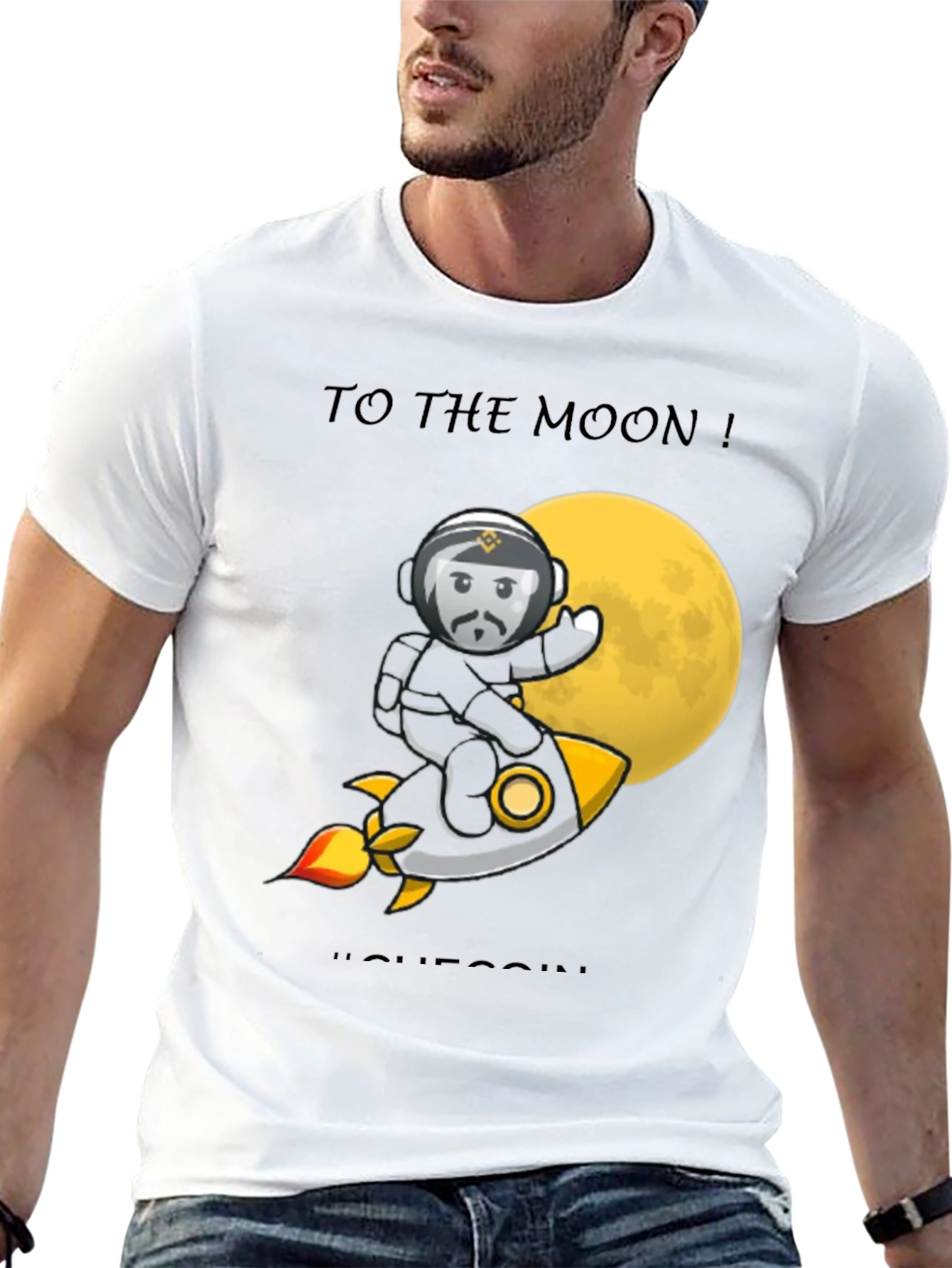 Black To the Moon T-Shirt | Crypto Tee | Black view 13