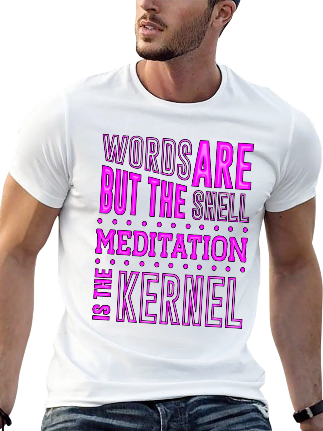 Black Words Are The Shell Meditation Kernel T-Shirt view 13
