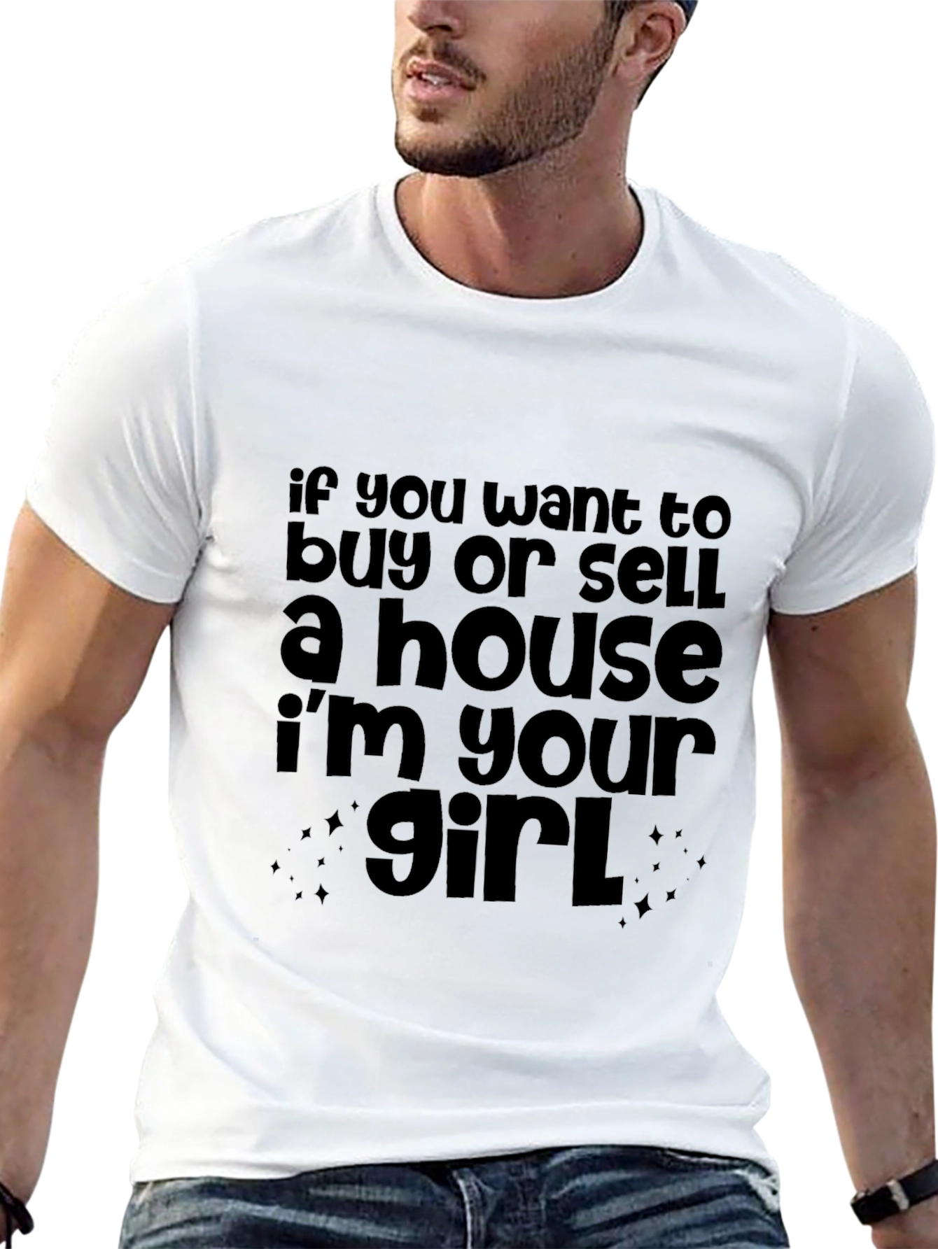 Black Realtor T-Shirt - Buy or Sell a House view 13