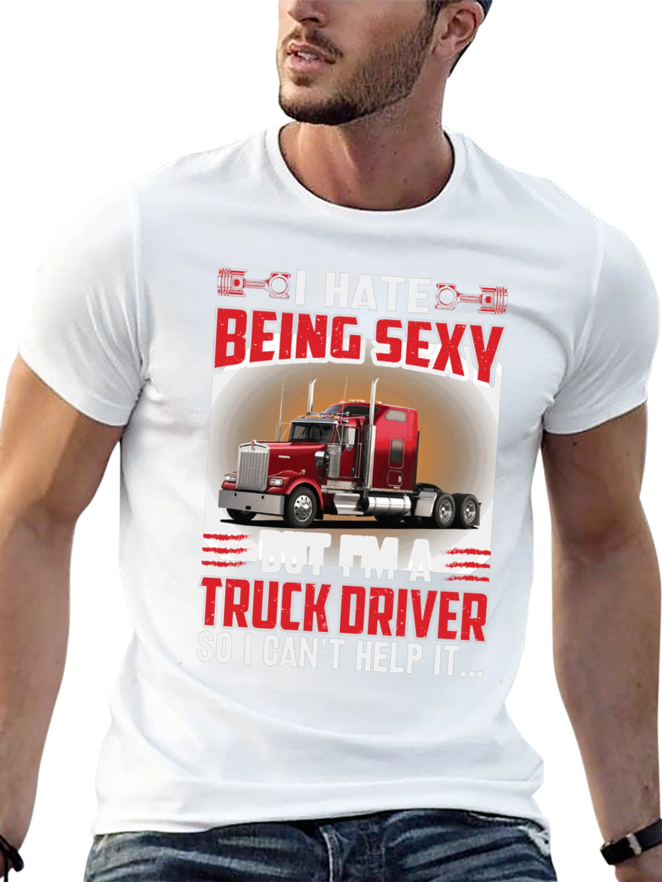 Black Funny Truck Driver Graphic T-Shirt view 13