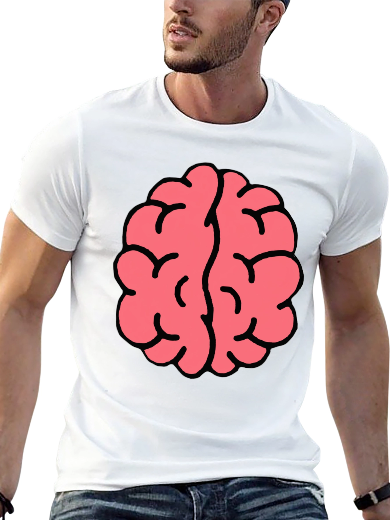 Black Brain Graphic Tee - Black Cotton Blend view 13