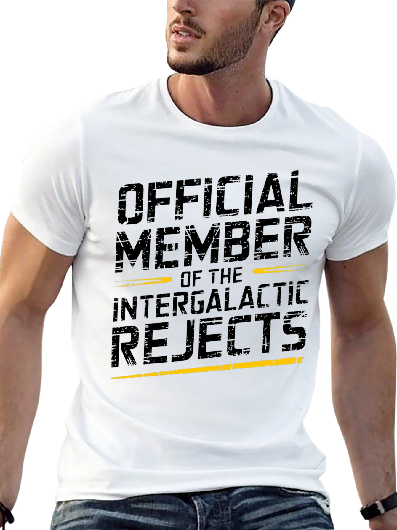 Black Official Member Intergalactic Rejects Graphic T-Shirt view 13