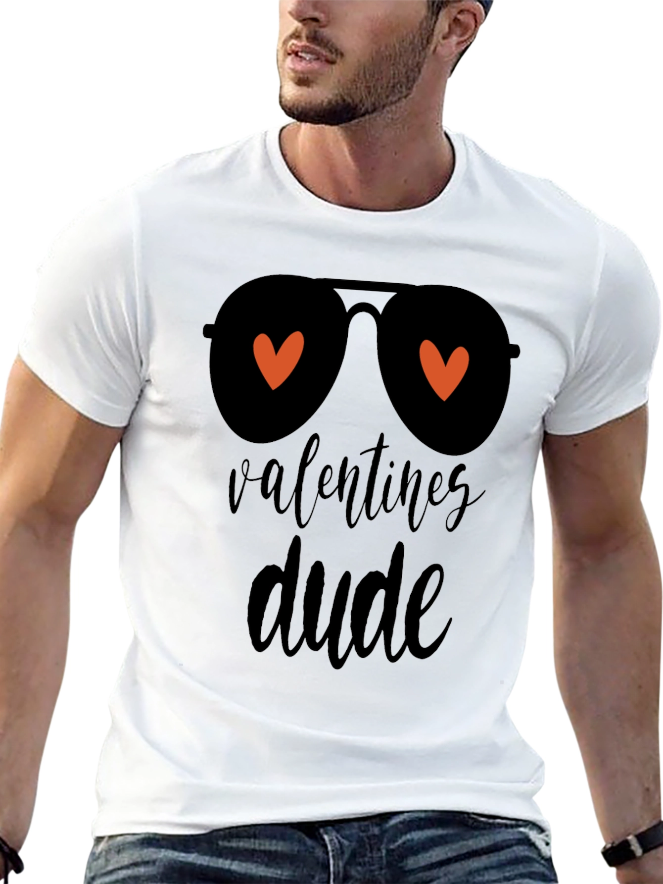 Black Valentine's Dude Graphic Tee - Black Casual Shirt view 13