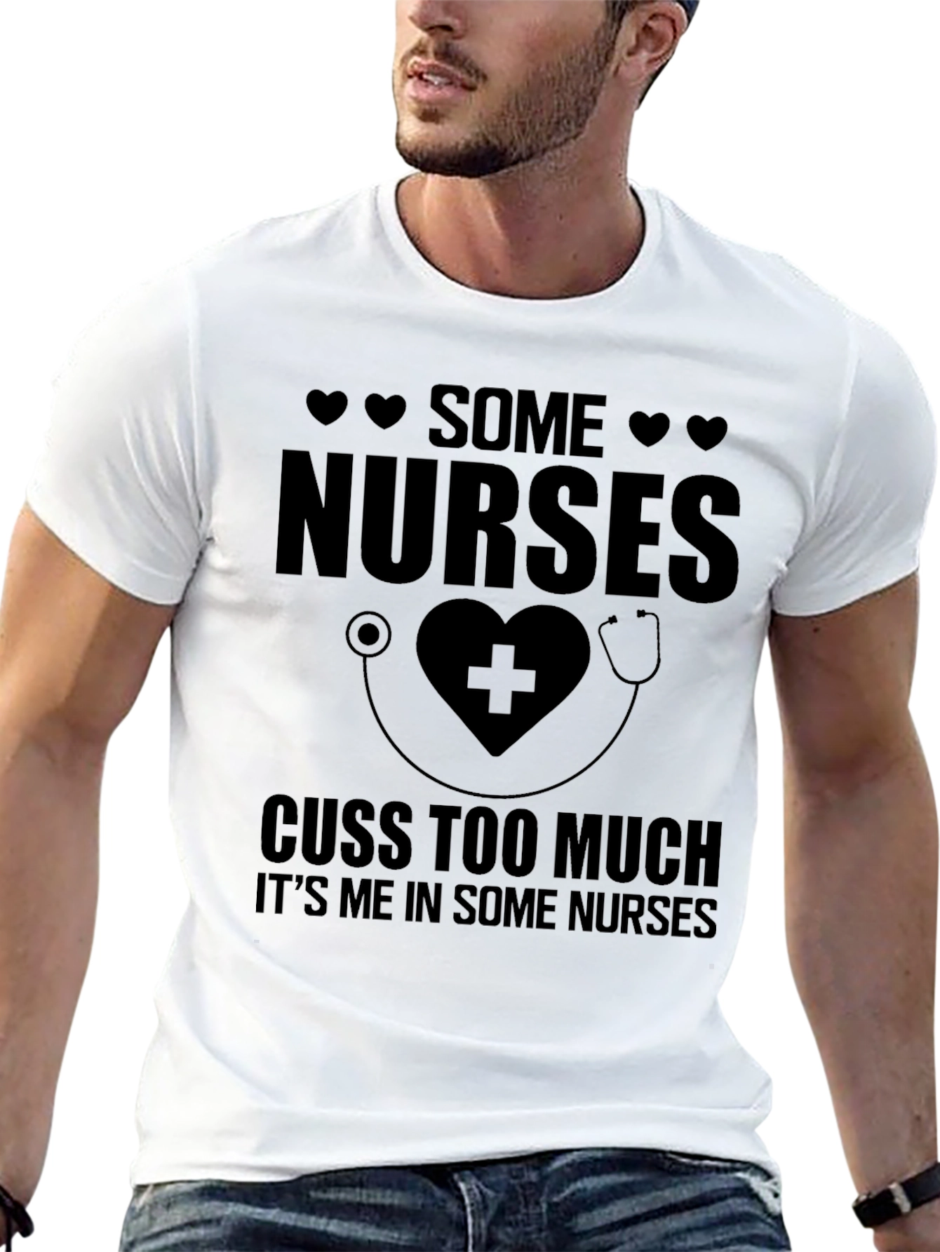 Black Some Nurses Cuss Too Much Funny T-Shirt view 13