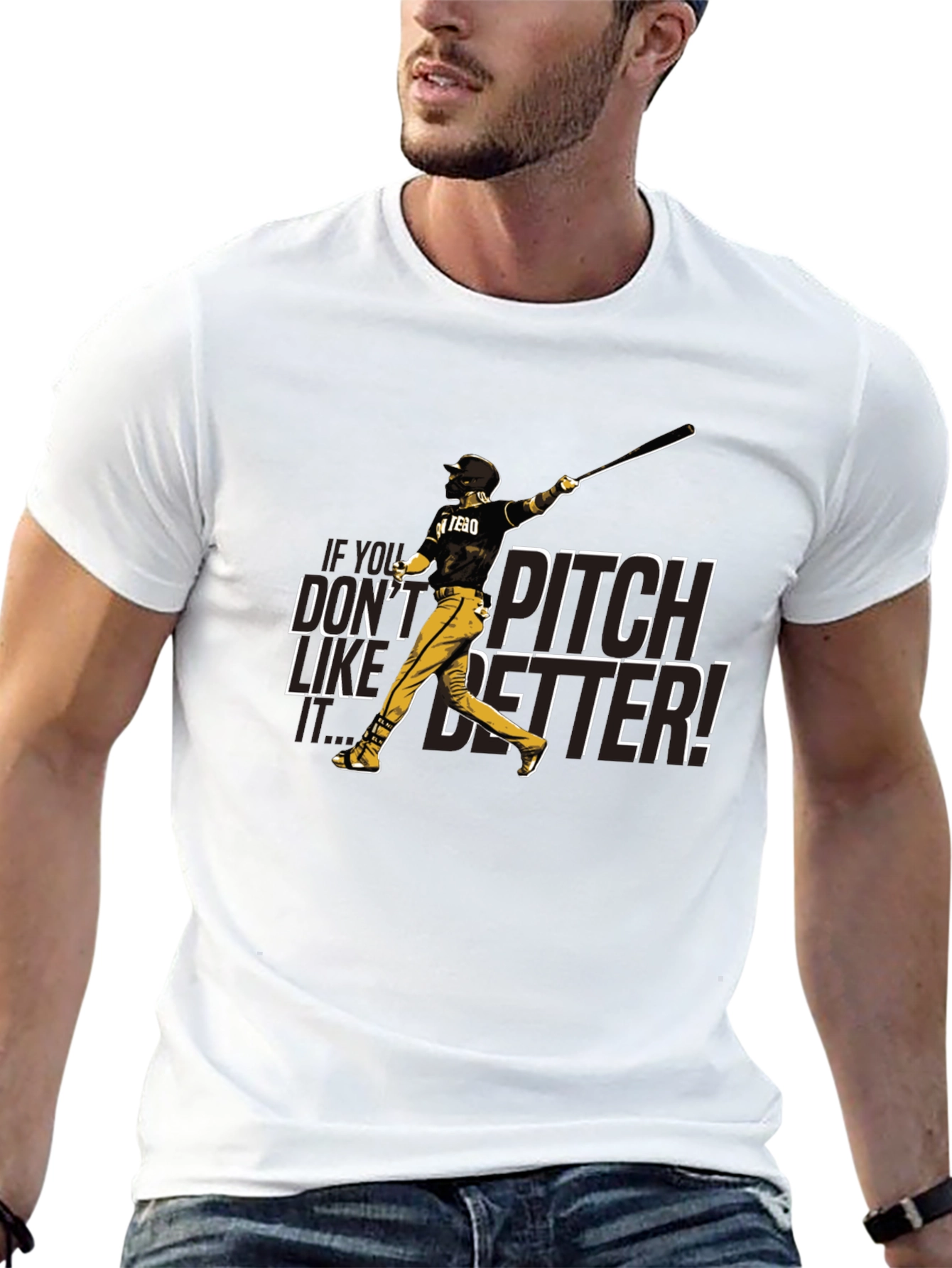 Black Pitch Better Baseball Graphic T-Shirt view 13