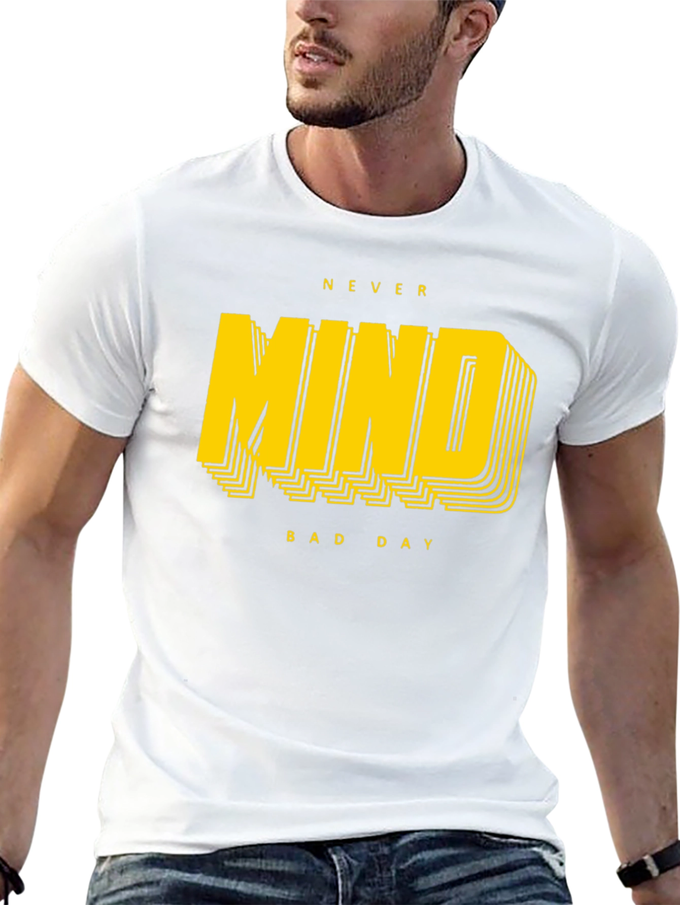 Black Never Mind Bad Day Graphic Tee view 13