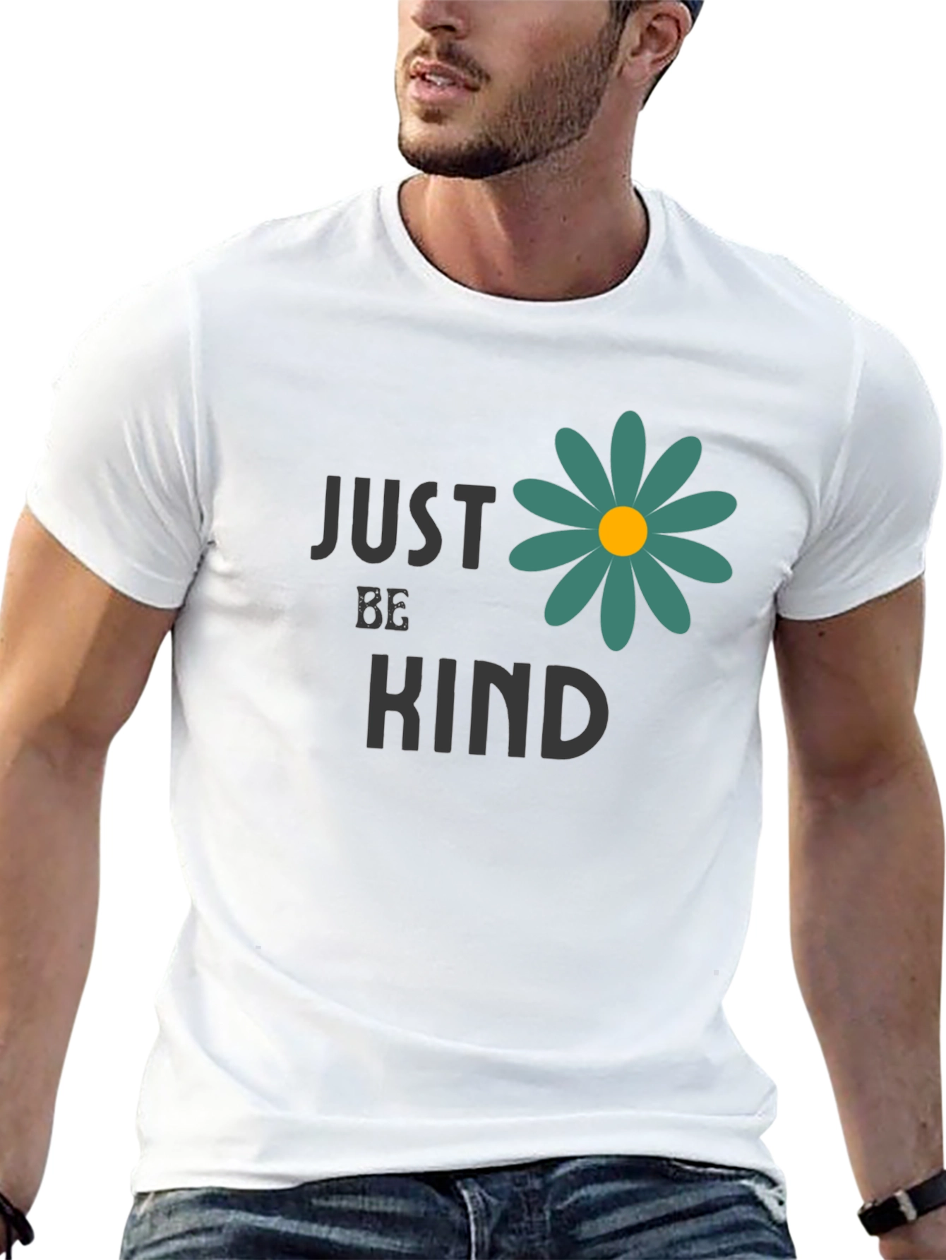 Black Just Be Kind Graphic T-Shirt - Comfort and Style view 13