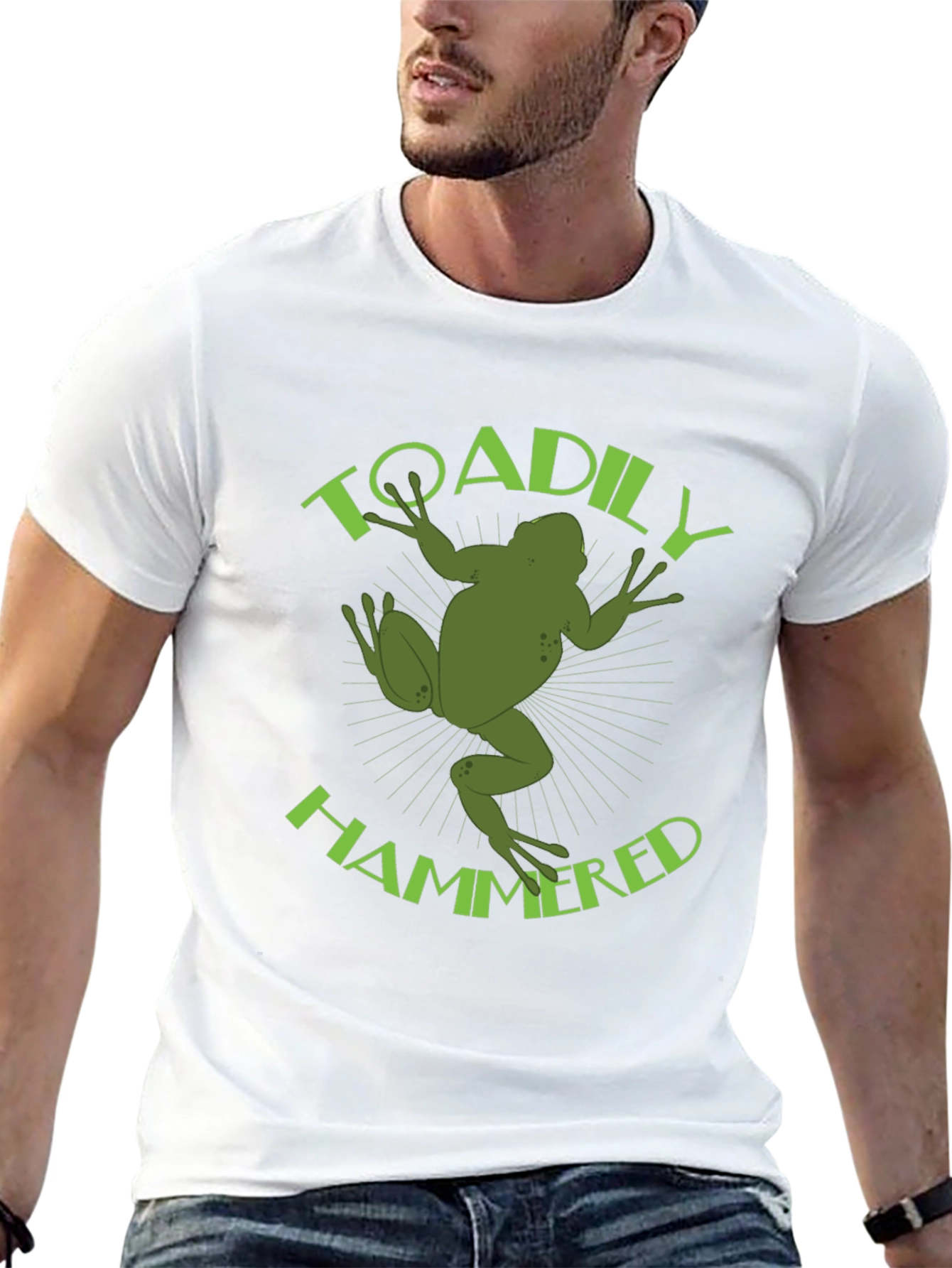 Black Toadally Hammered Frog T-Shirt - Funny Drinking Tee view 13