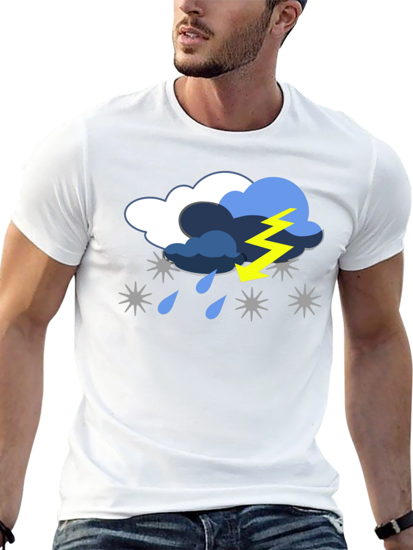Black Stormy Weather Graphic Tee - Black T-Shirt view 13