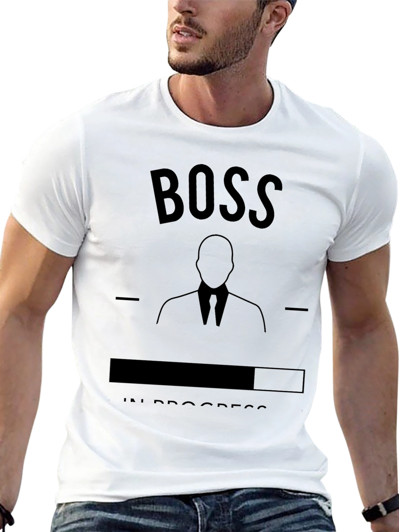 Black Boss In Progress Black T-Shirt view 13
