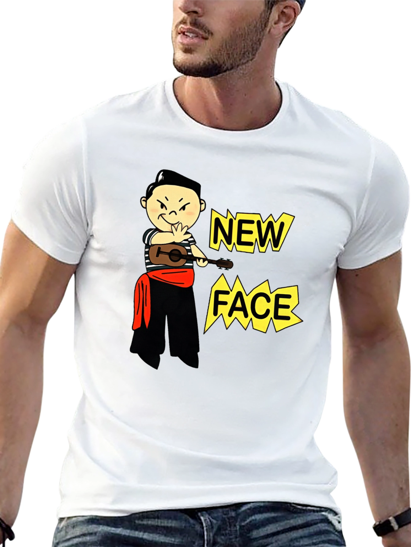 Black New Face Graphic Tee - Unique Design view 13