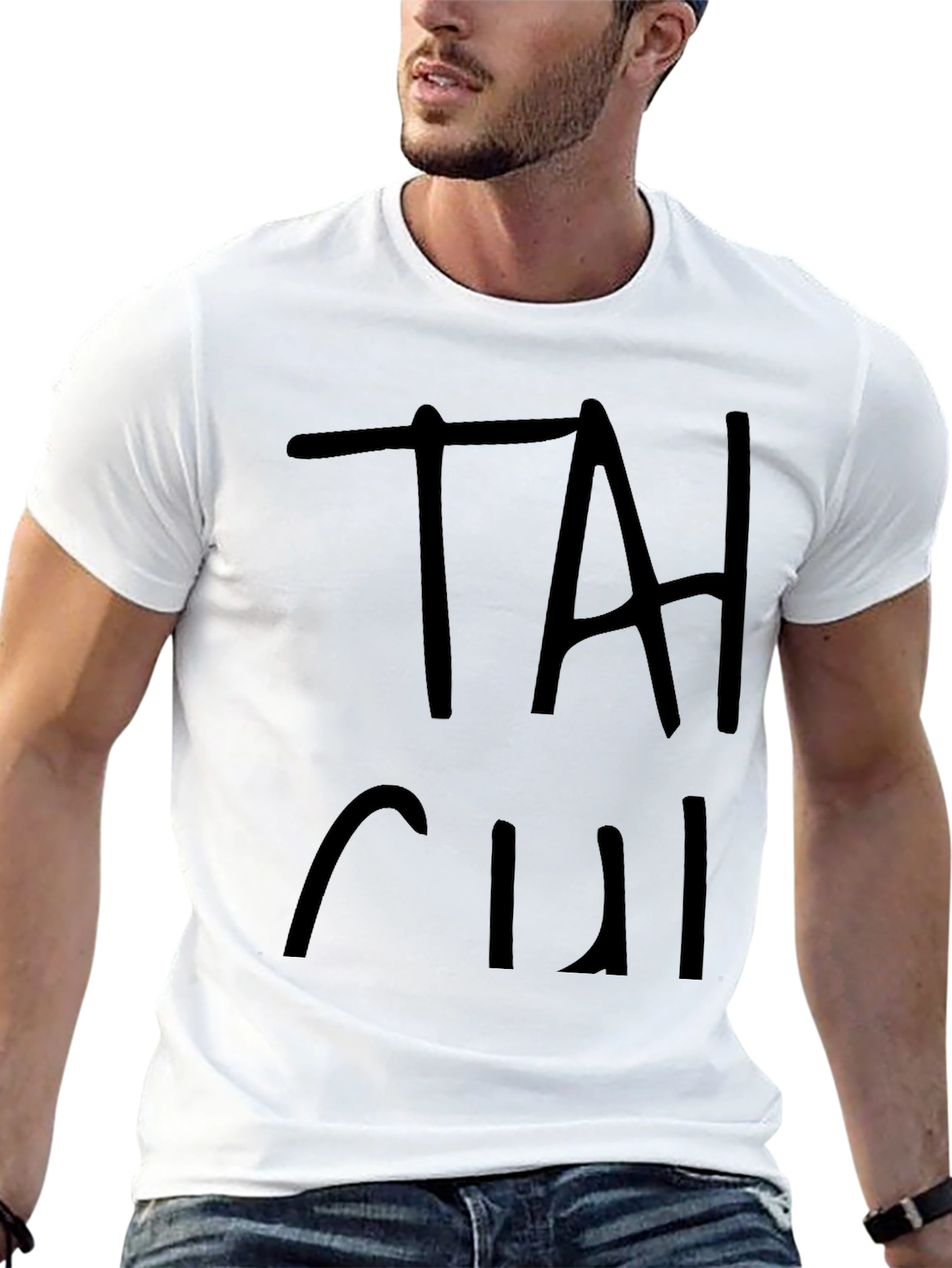 Black Black "TAI CHI" Graphic Print T-Shirt view 13