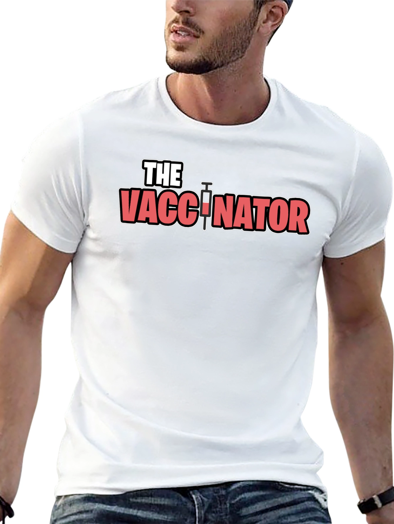 Black The Vaccinator T-Shirt - Novelty Graphic Tee view 13
