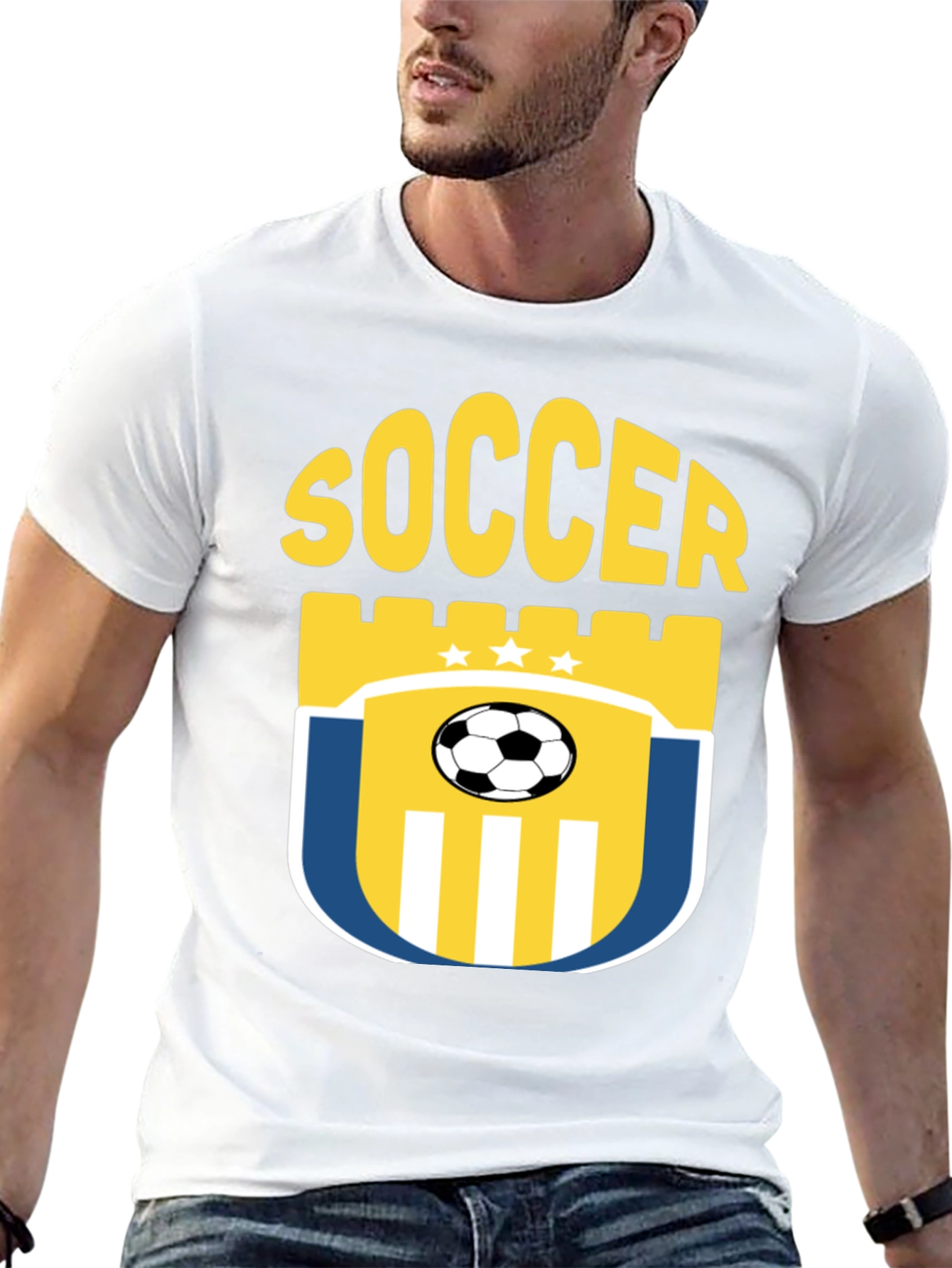 Black Soccer Graphic T-Shirt - Black view 13