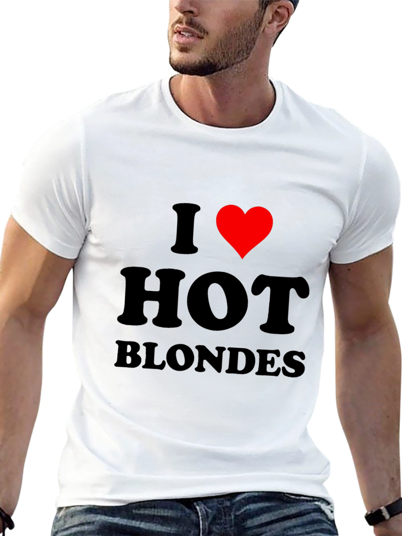 Black I Heart Hot Blondes Black T-Shirt view 13