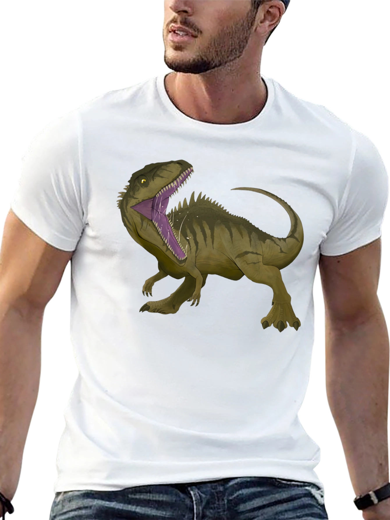 Black Dinosaur Graphic T-Shirt - Black view 13