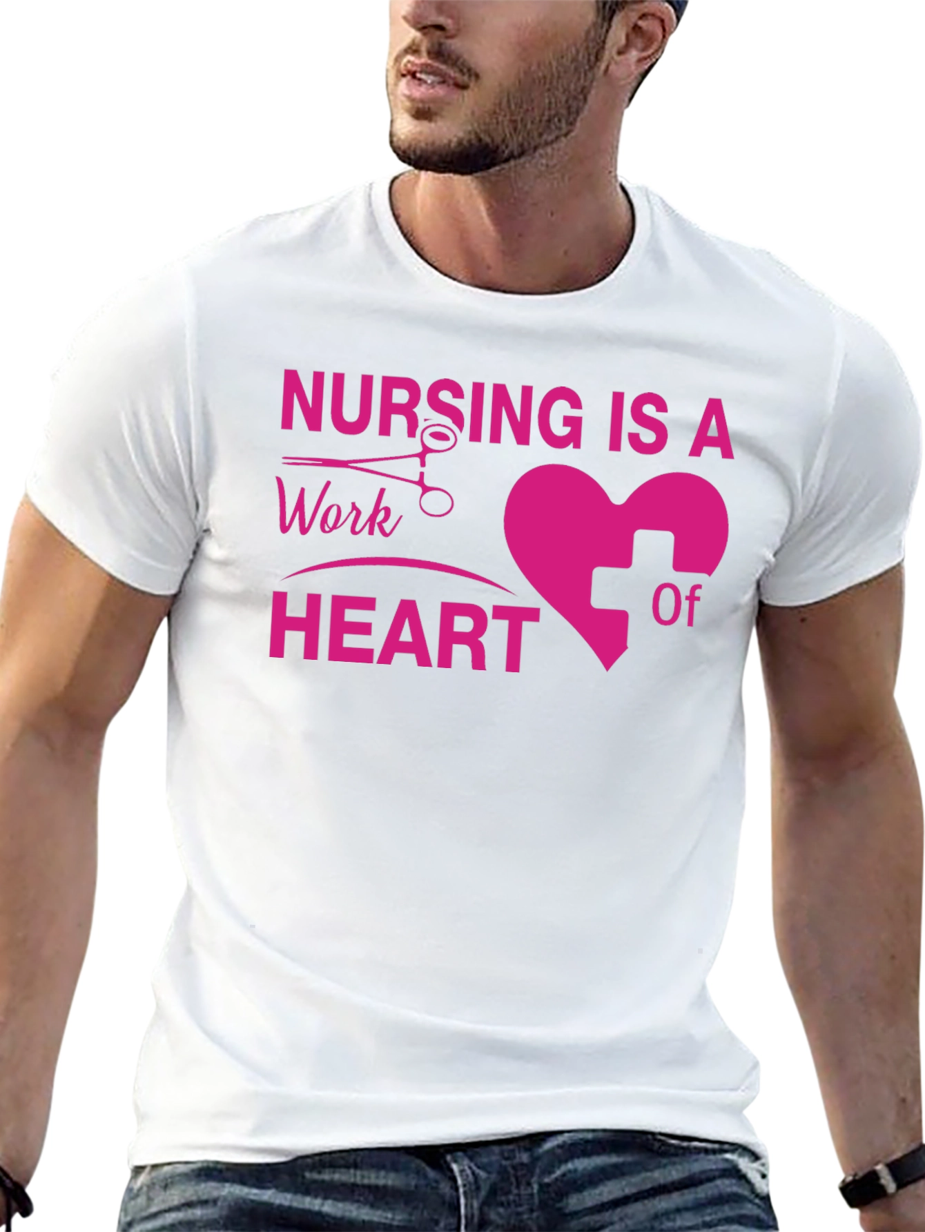 Black Nursing Is A Work Of Heart T-Shirt view 13