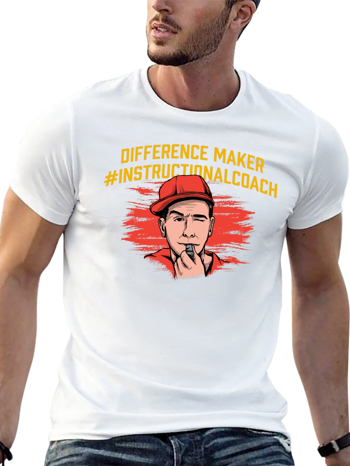 Black Difference Maker Instructional Coach T-Shirt view 13